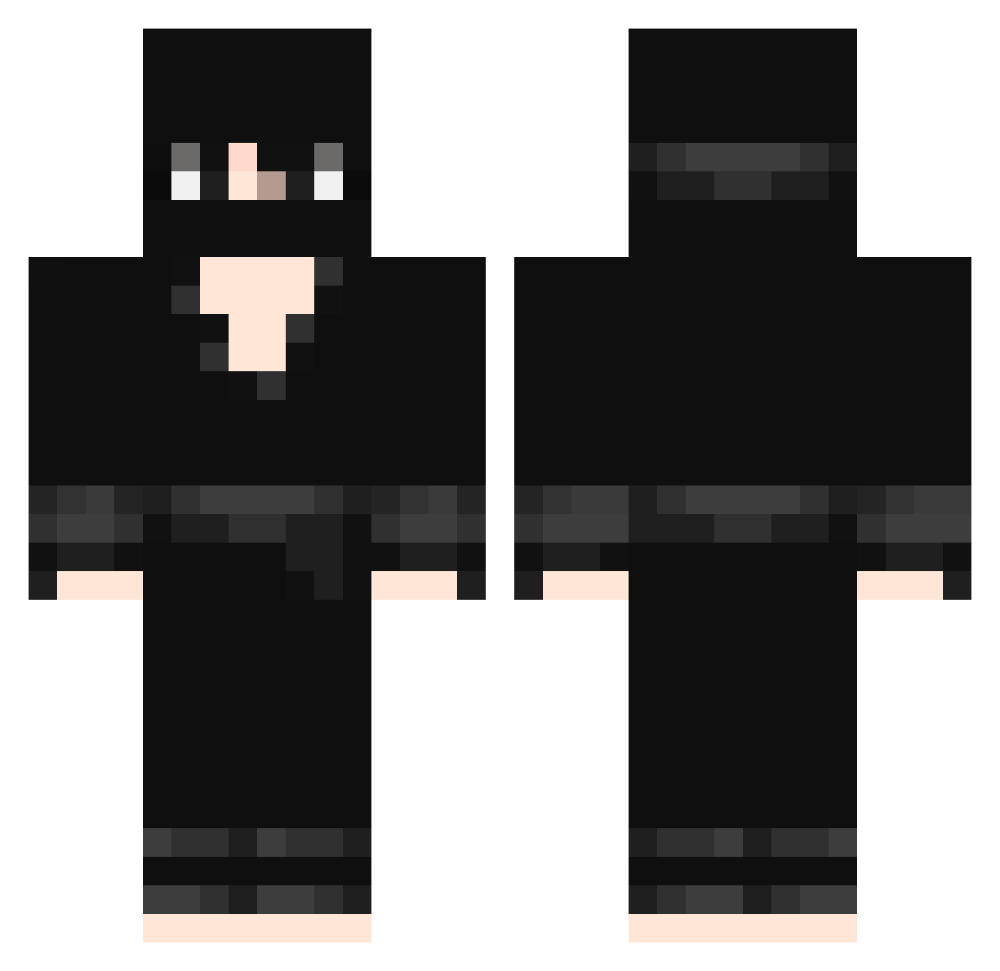 LUKARHOADES Minecraft skin, front and back view