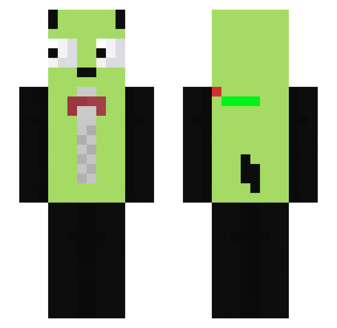 bro Minecraft skin, front and back view