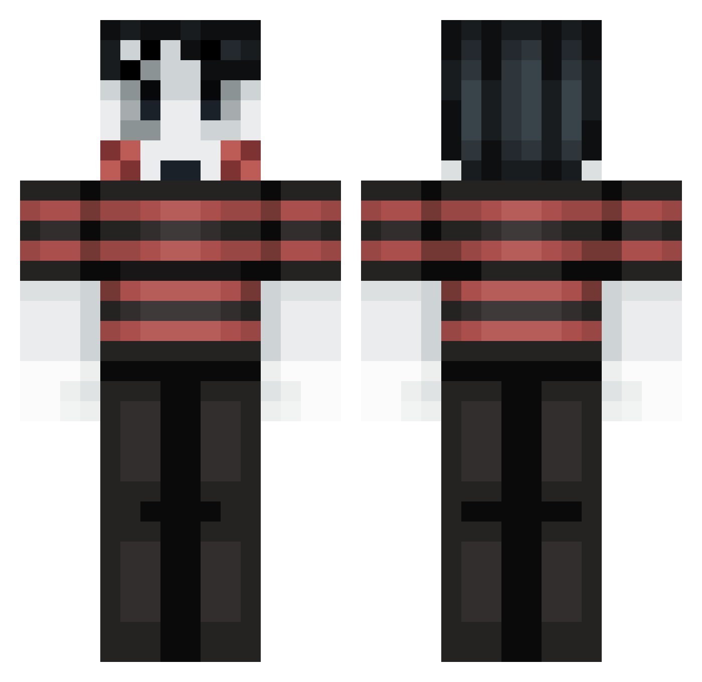 justinToilet Minecraft skin, front and back view