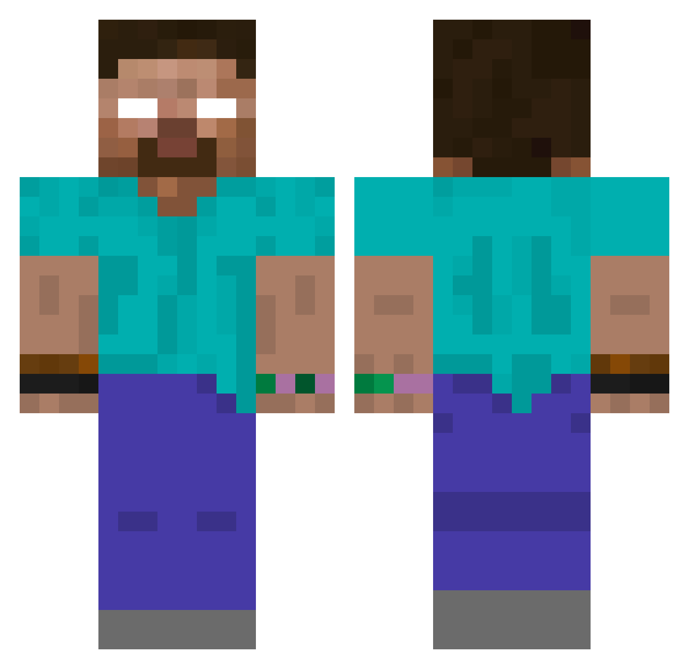 815_nando Minecraft skin, front and back view