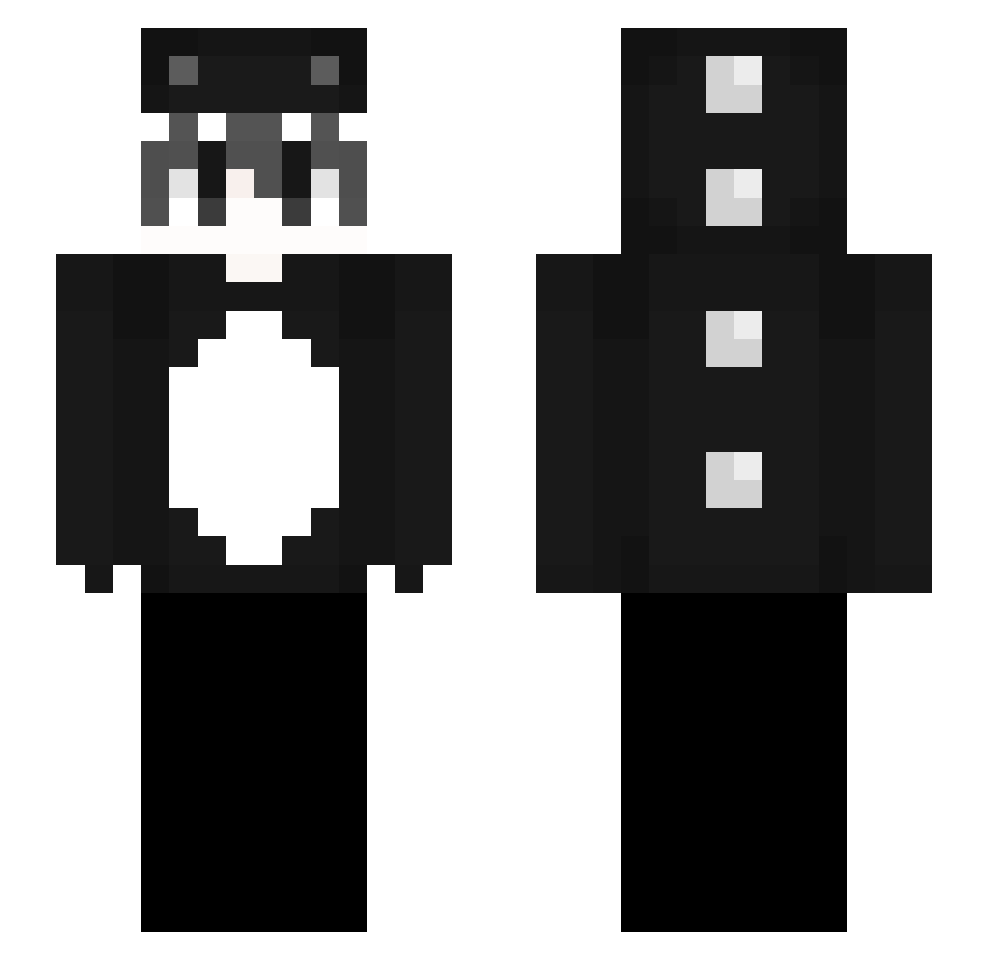 gratulate Minecraft skin, front and back view