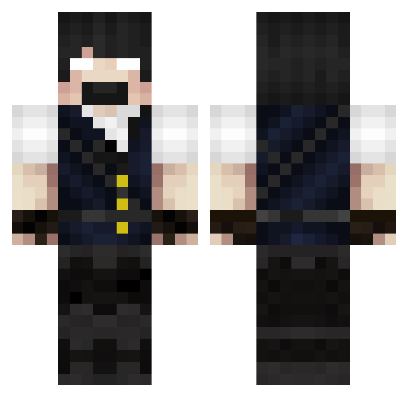 MrKnightt Minecraft skin, front and back view