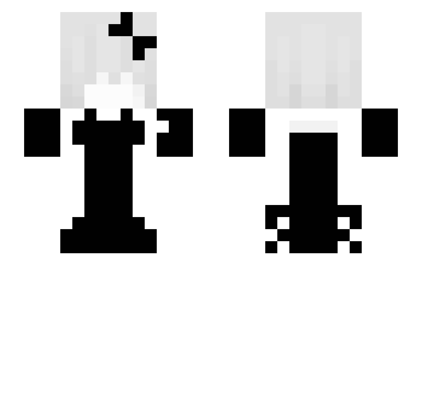 Perser Minecraft skin, front and back view