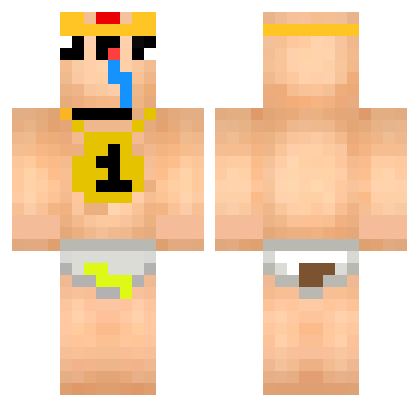 The_Draconic Minecraft skin, front and back view