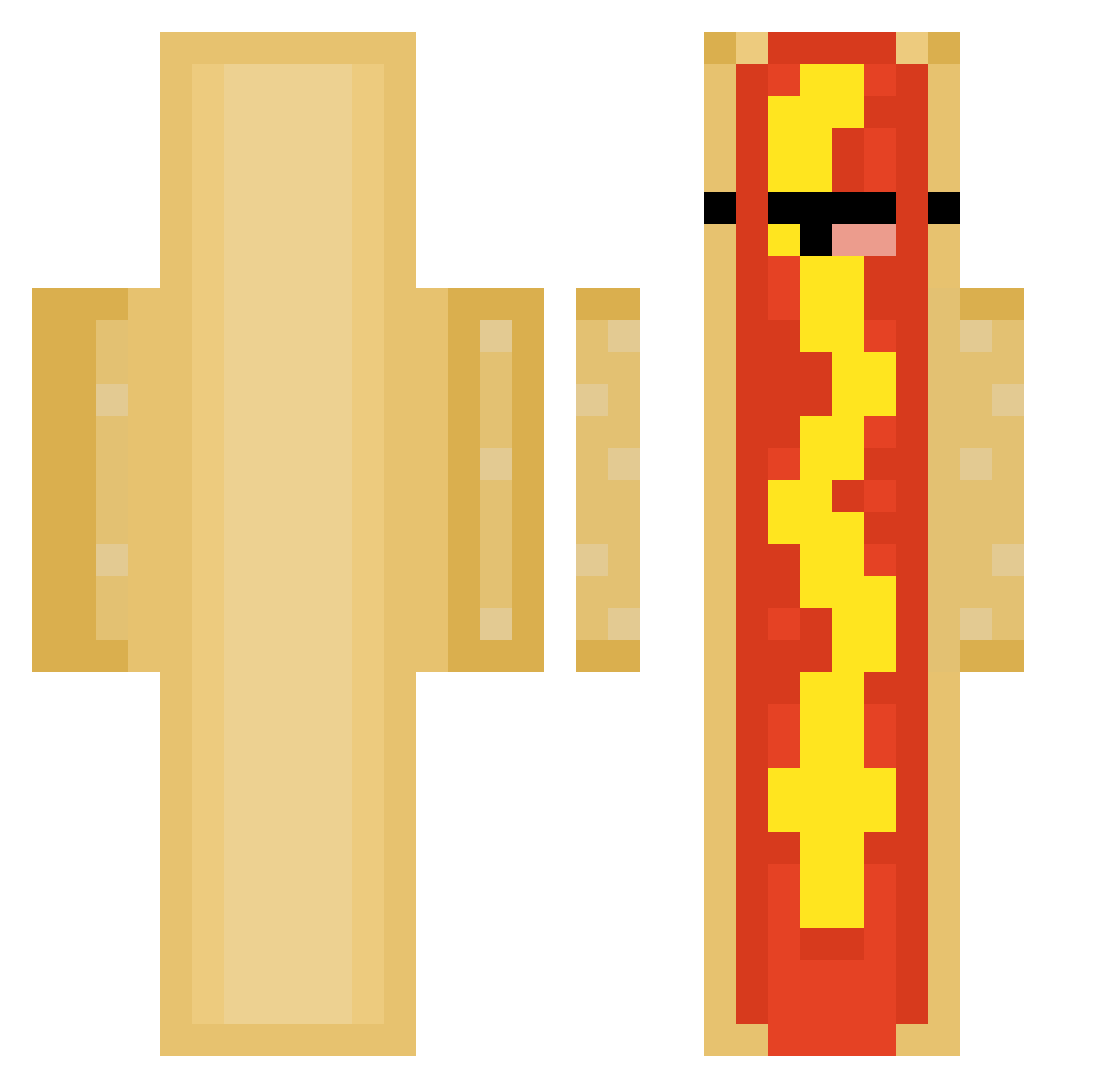 IOBEIMMAH Minecraft skin, front and back view