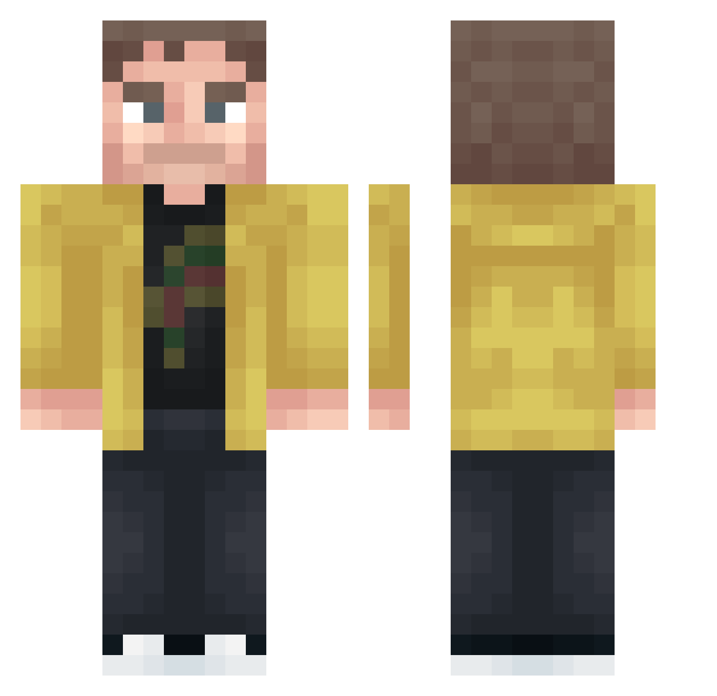 Tyler6802 Minecraft skin, front and back view