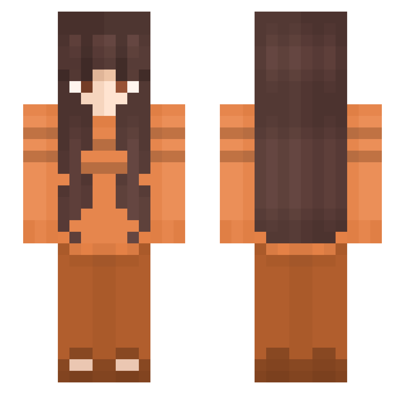 Moonlight779 Minecraft skin, front and back view