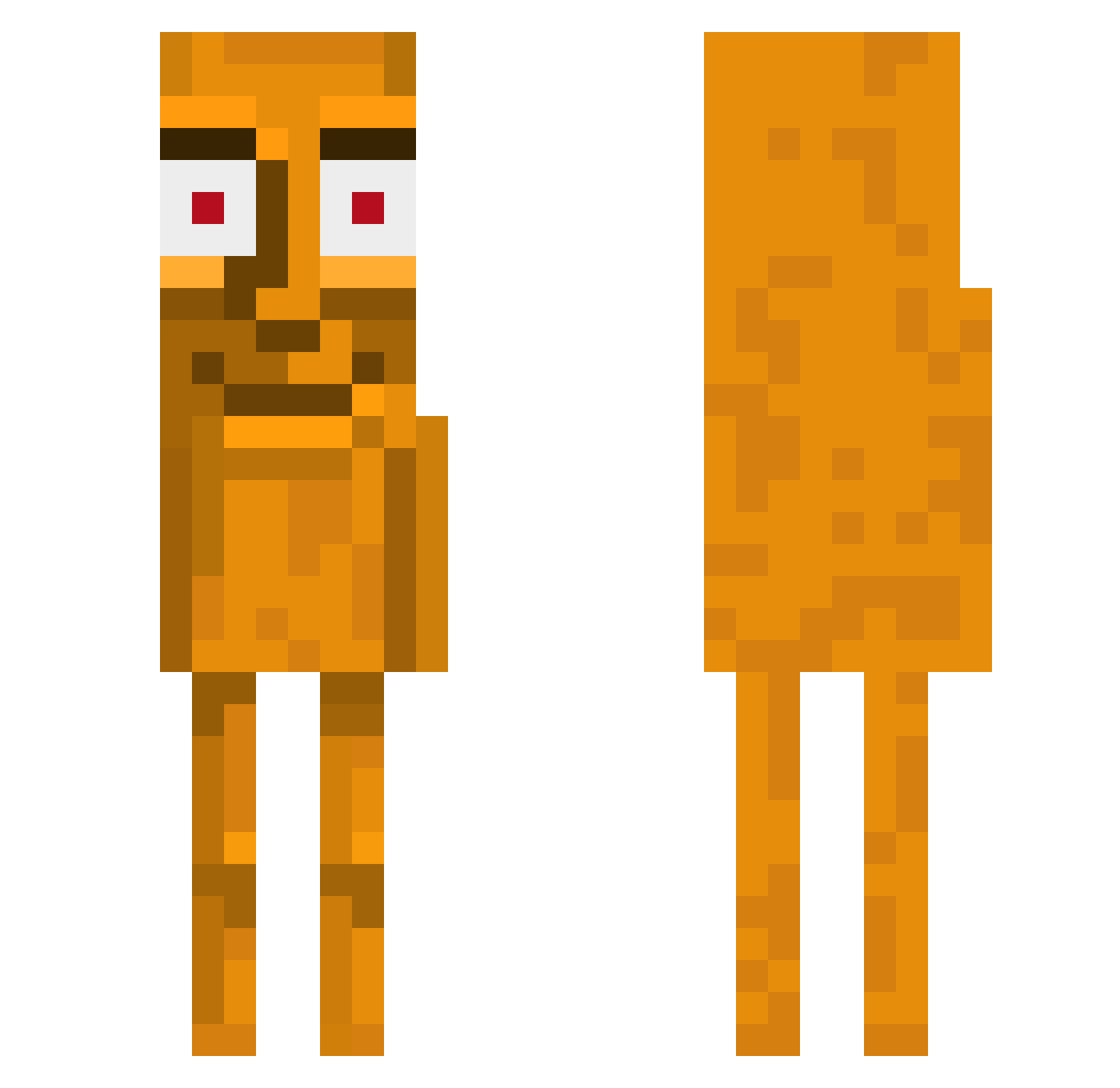 Weezyr1 Minecraft skin, front and back view