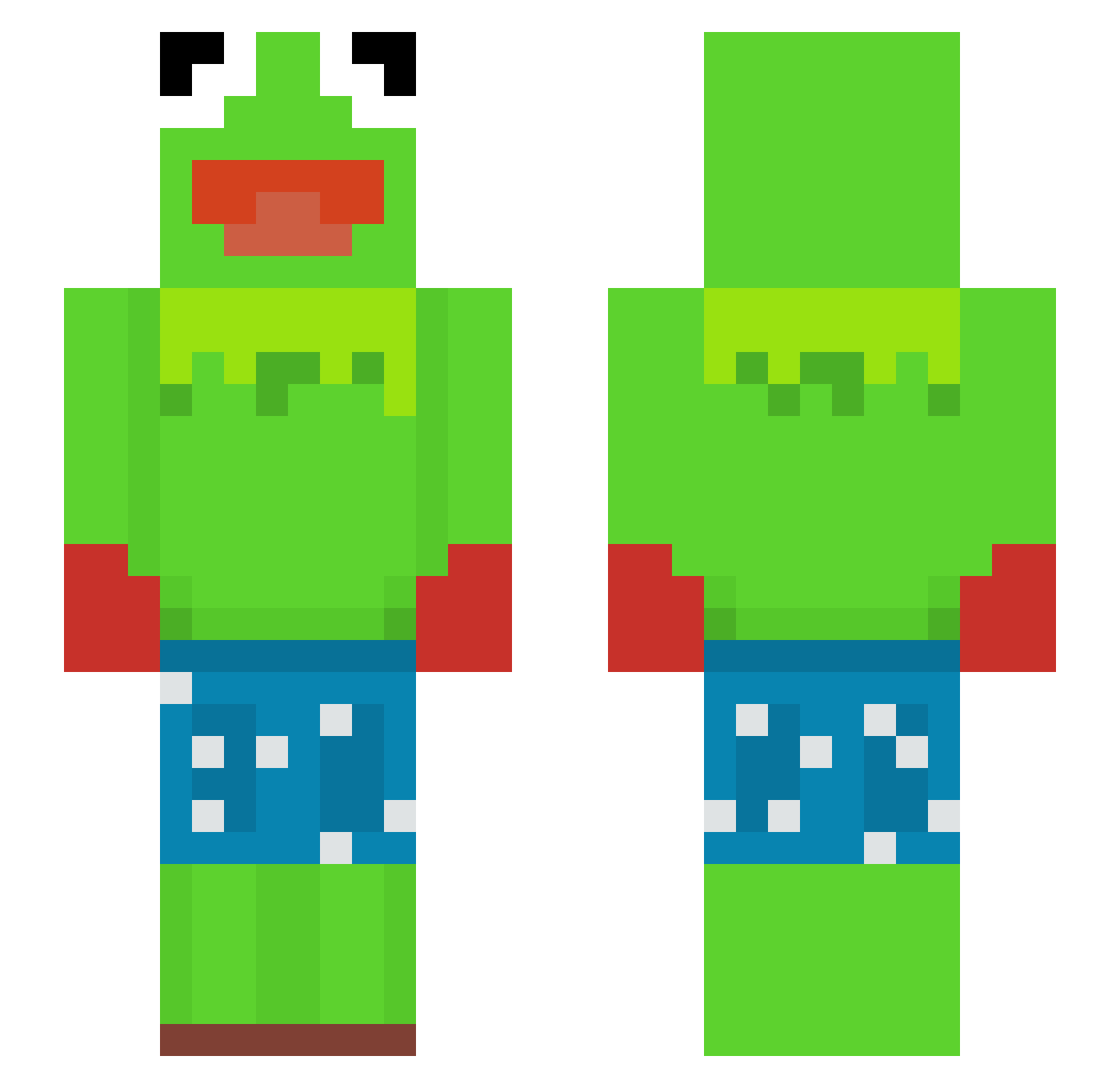 ItsNetflix_ Minecraft skin, front and back view
