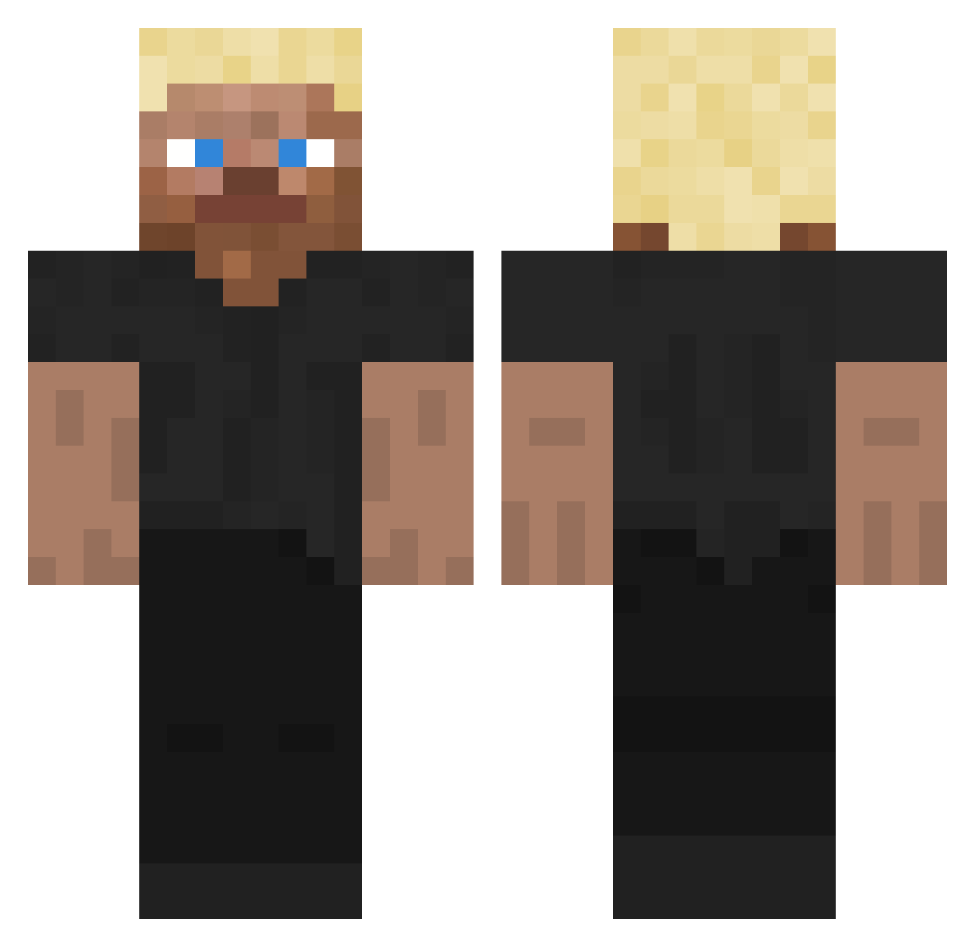 Mocny_Antylopa Minecraft skin, front and back view