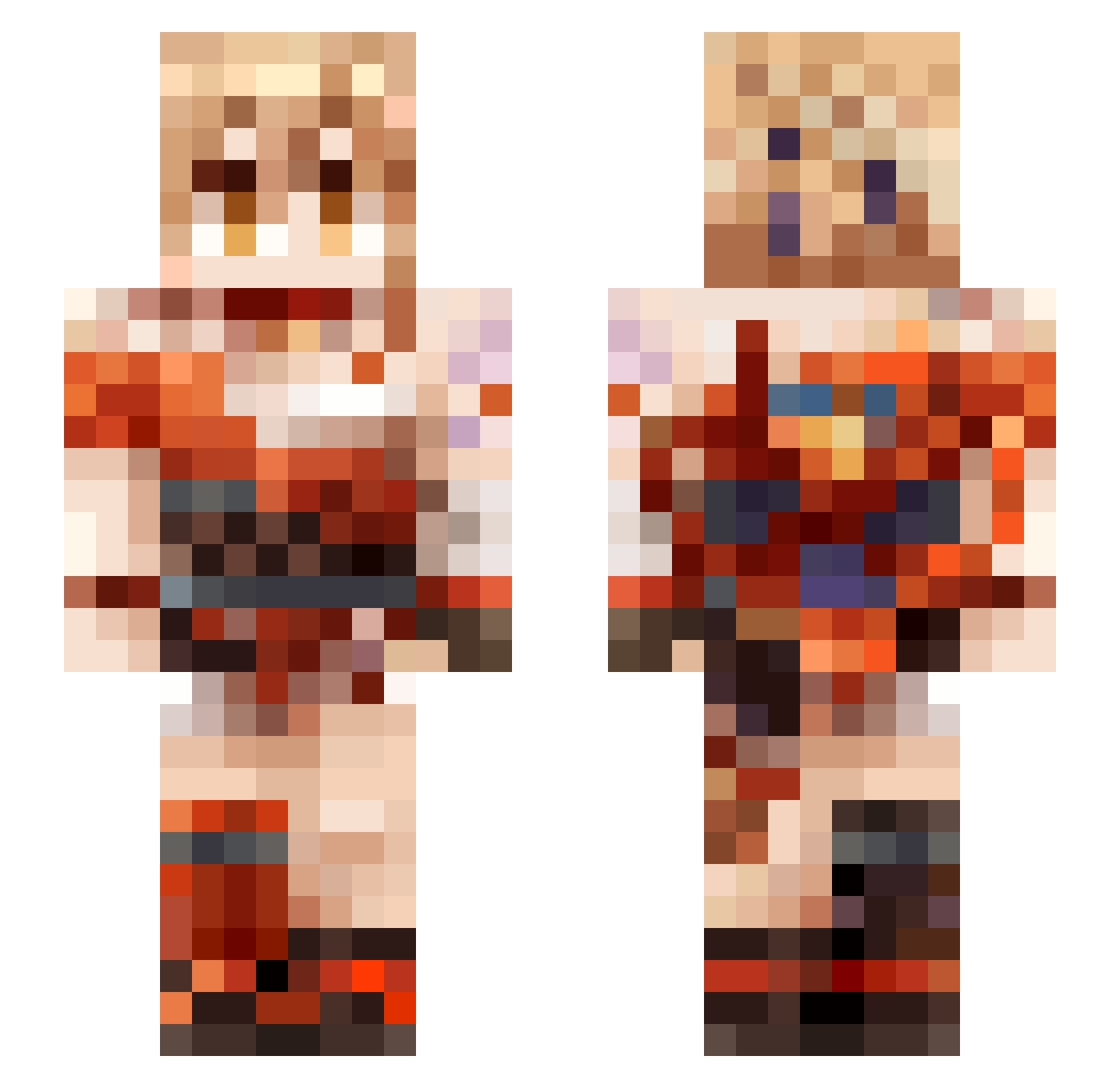 swichgrass Minecraft skin, front and back view