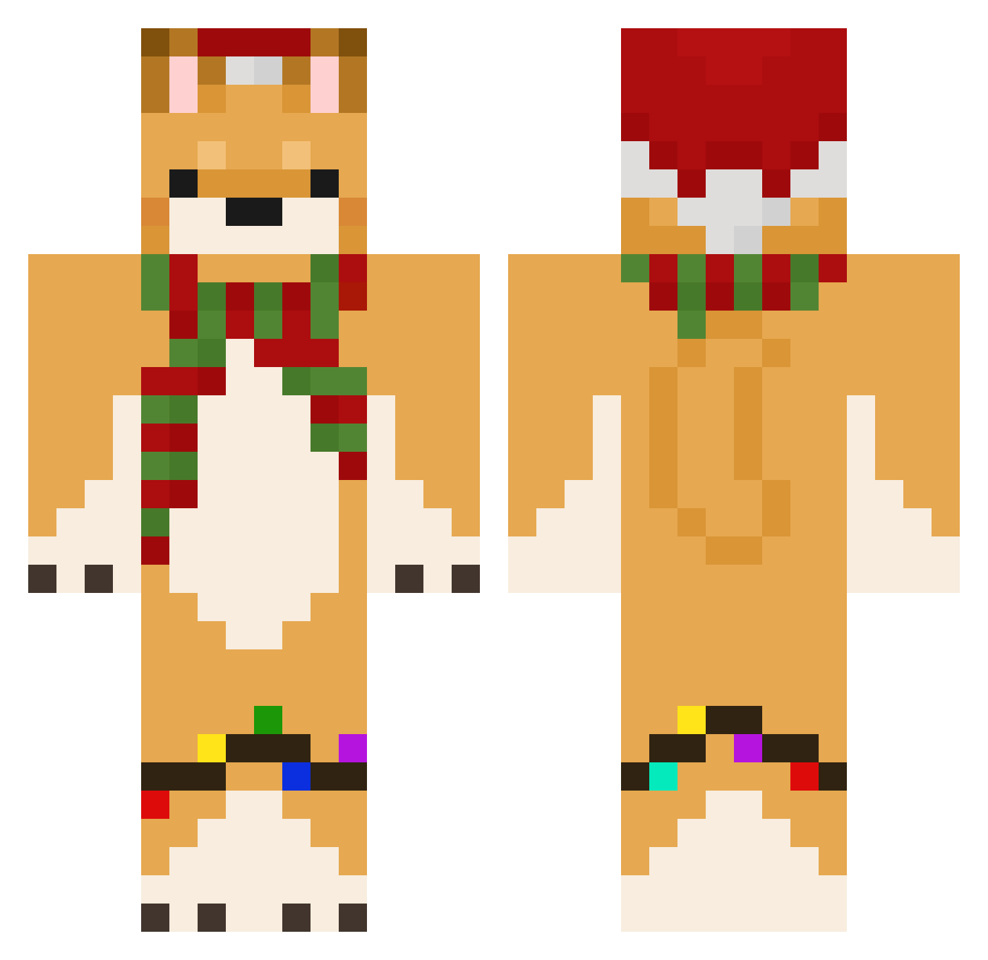 ynglamaie Minecraft skin, front and back view