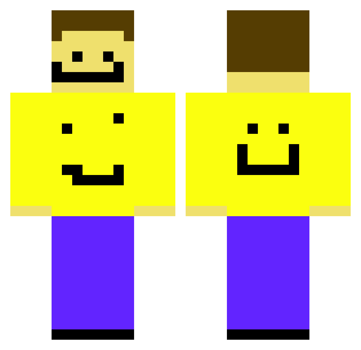 SuperLenny15 Minecraft skin, front and back view