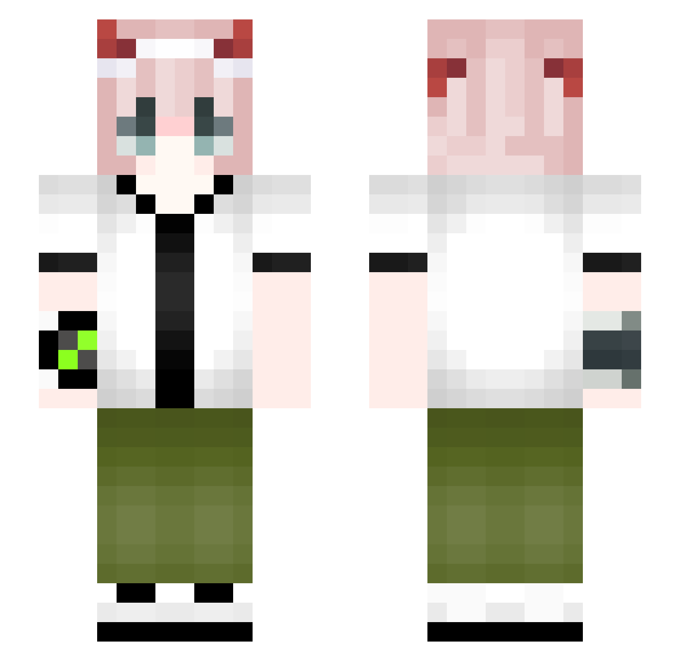 ormmer Minecraft skin, front and back view