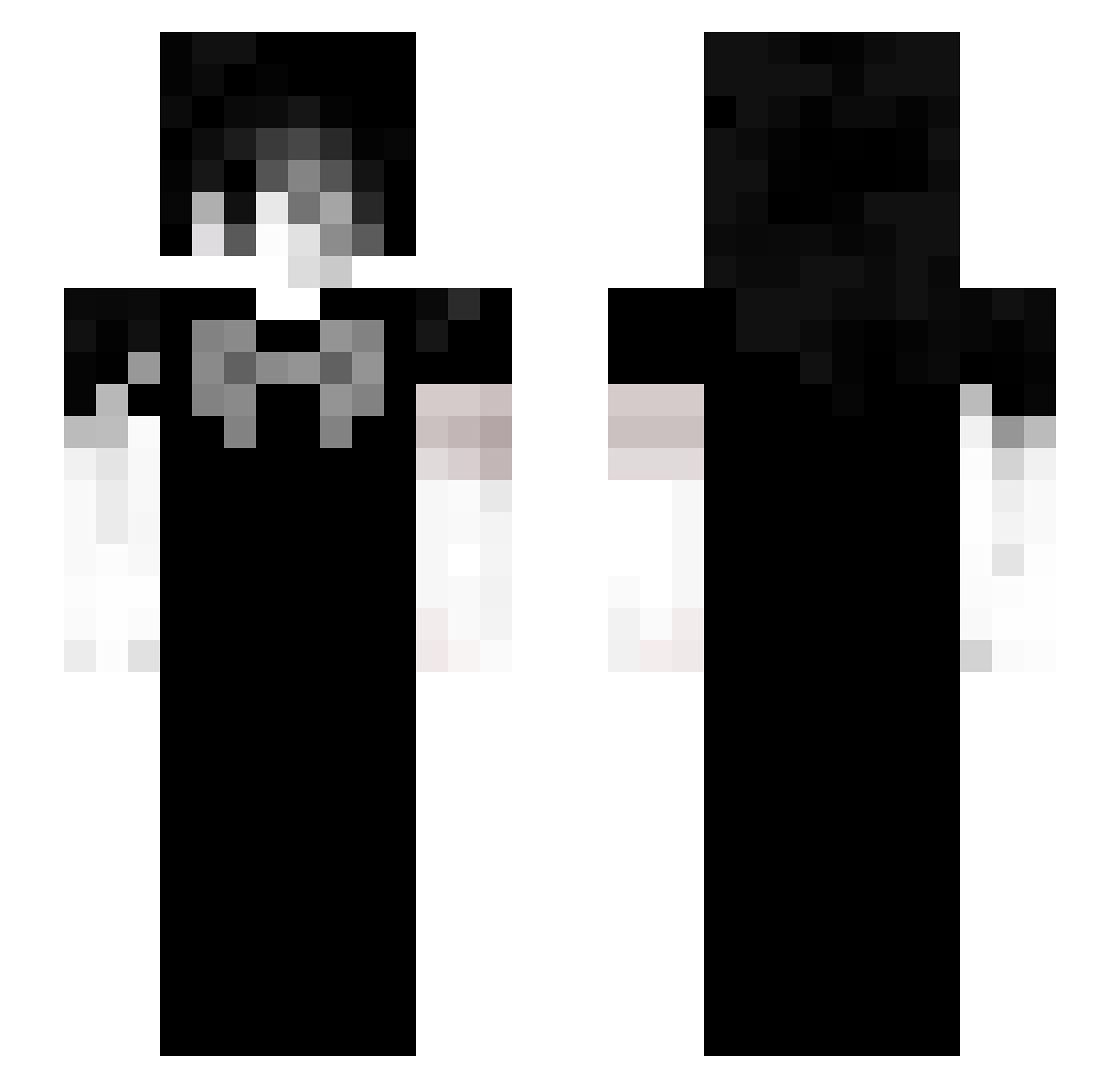 cryhabit Minecraft skin, front and back view