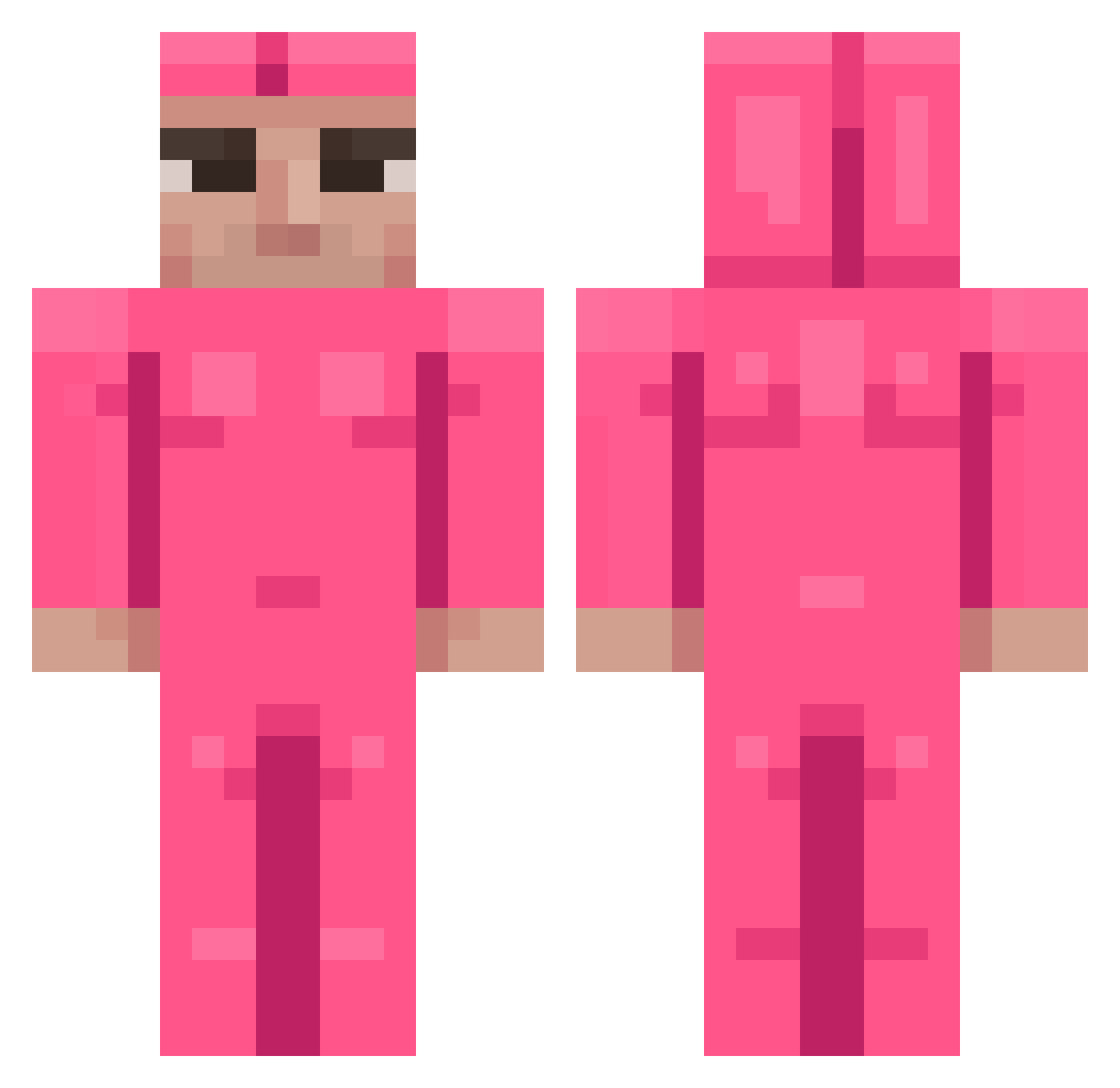 hLucid Minecraft skin, front and back view