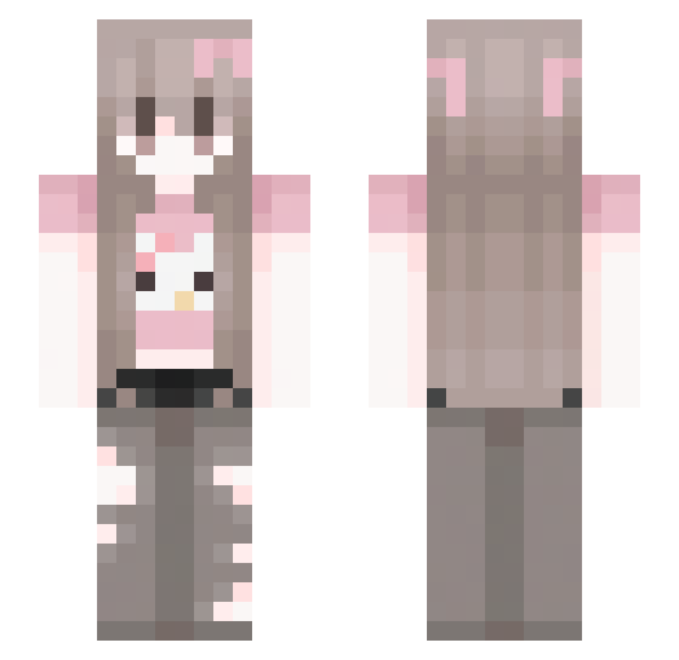 wxrldzzfn Minecraft skin, front and back view