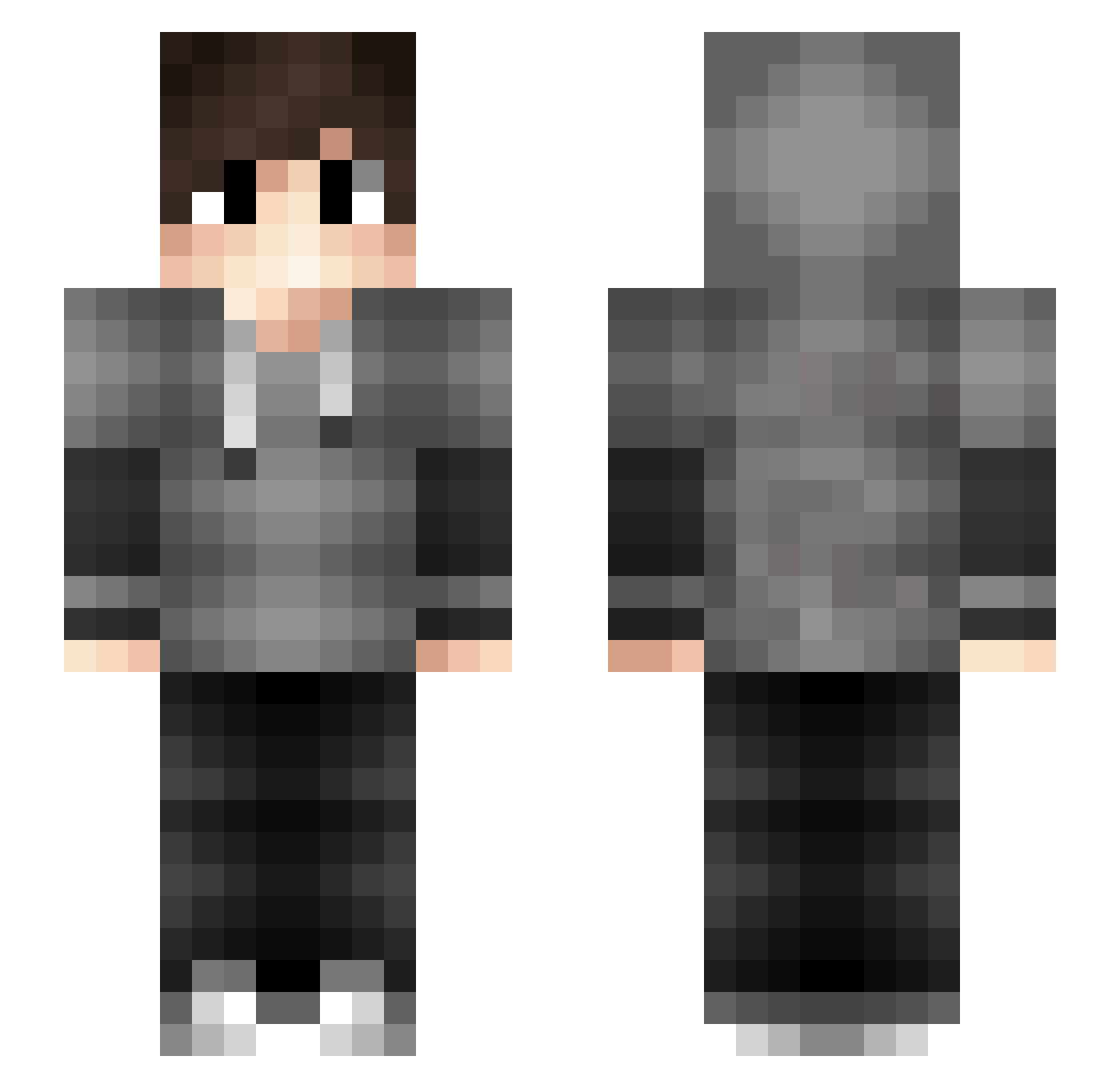 WateryFungus Minecraft skin, front and back view