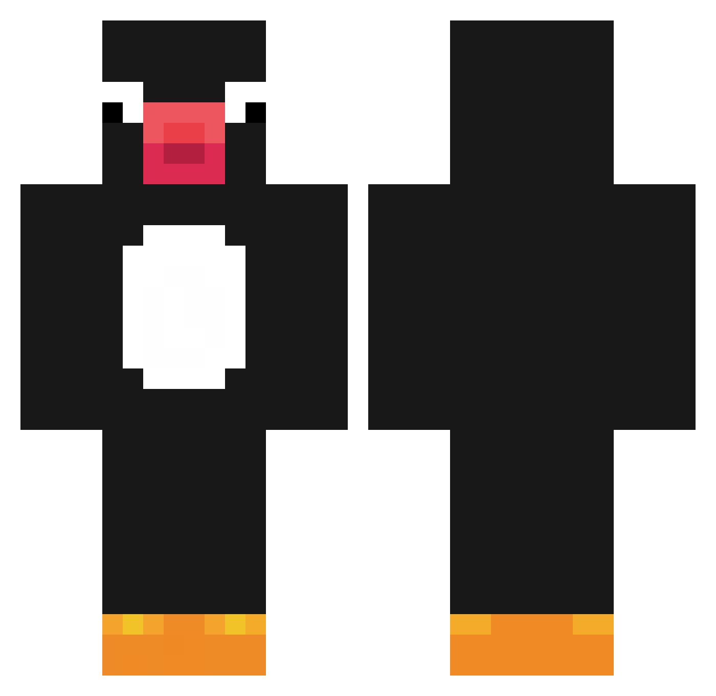 Qw2rtzz Minecraft skin, front and back view