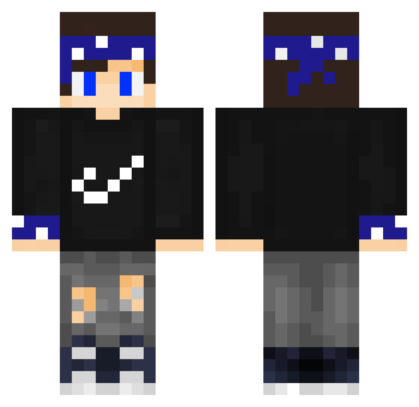 zJoaoHdbr_ Minecraft skin, front and back view