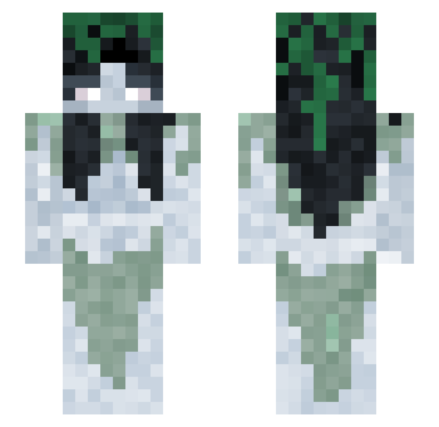 Cafta03 Minecraft skin, front and back view