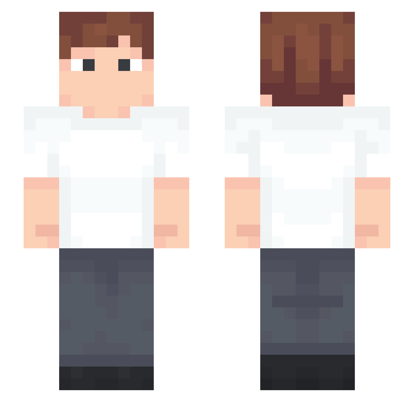 Windoh Minecraft skin, front and back view
