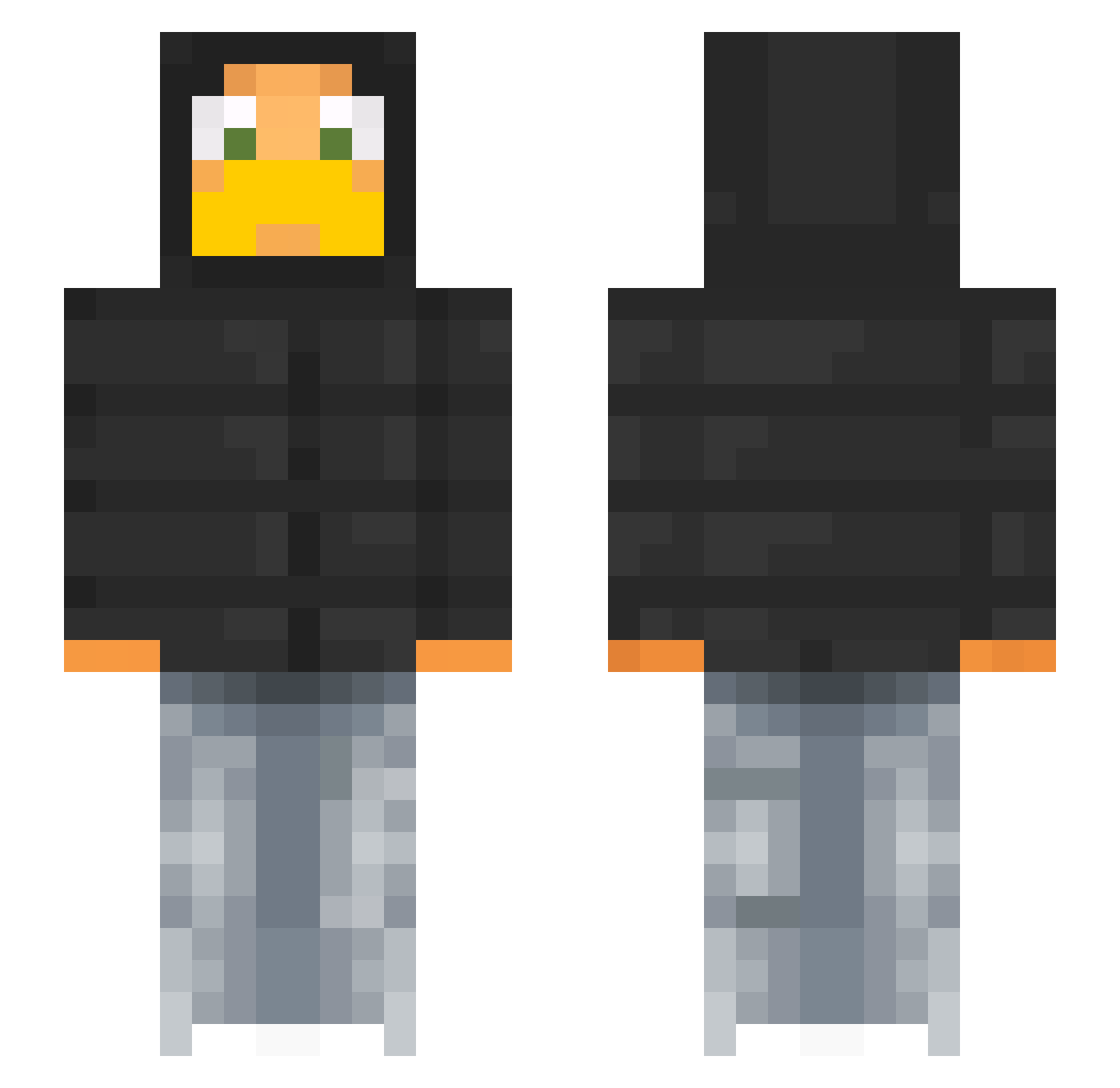Babylonians Minecraft skin, front and back view