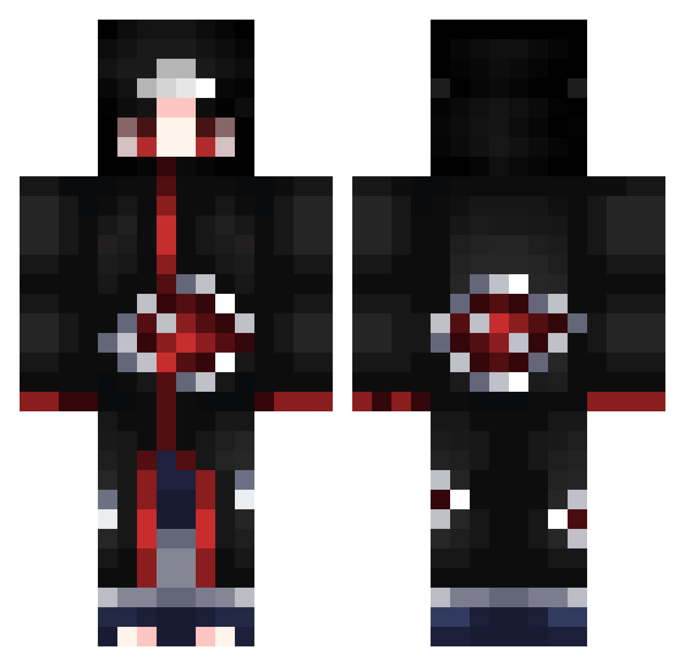 KiritosNerveGear Minecraft skin, front and back view