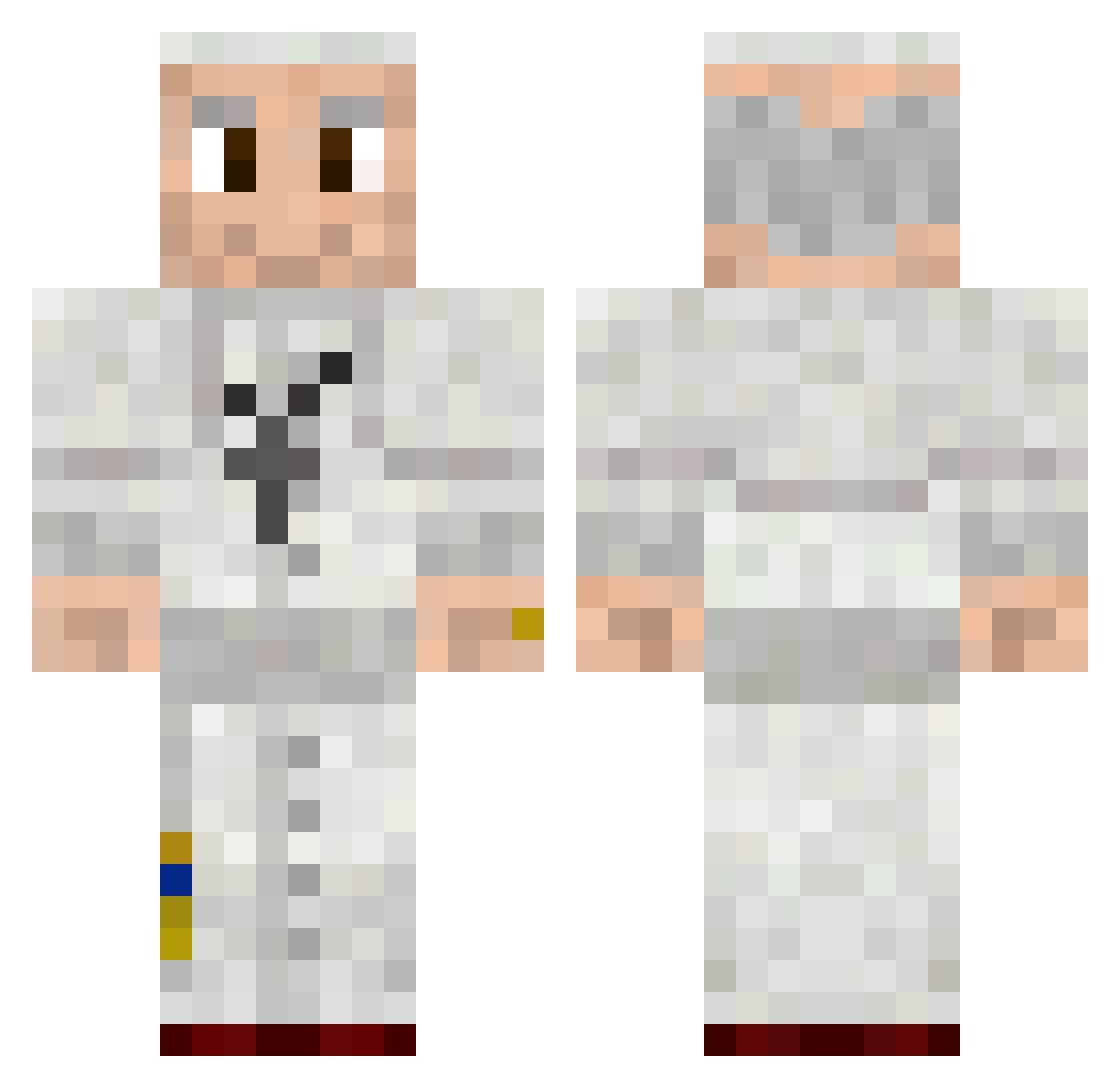 kame2911 Minecraft skin, front and back view