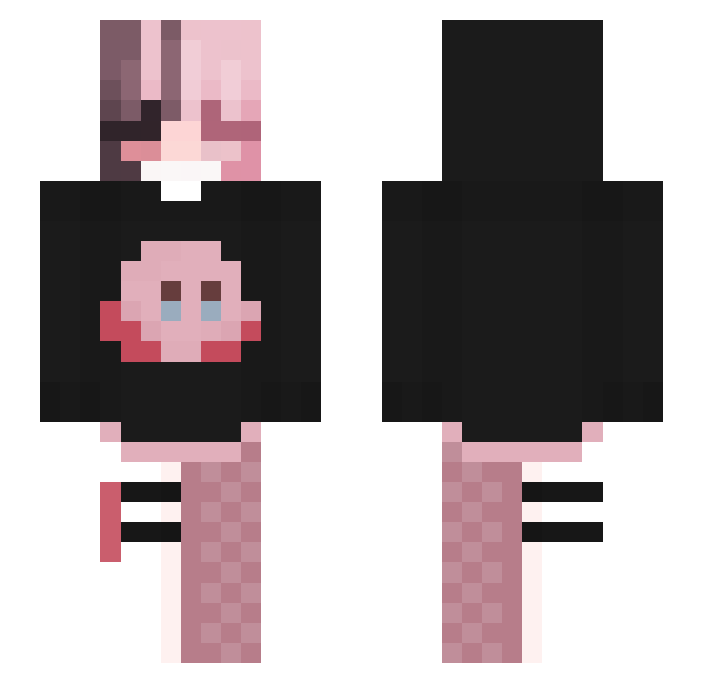 honeysbee Minecraft skin, front and back view