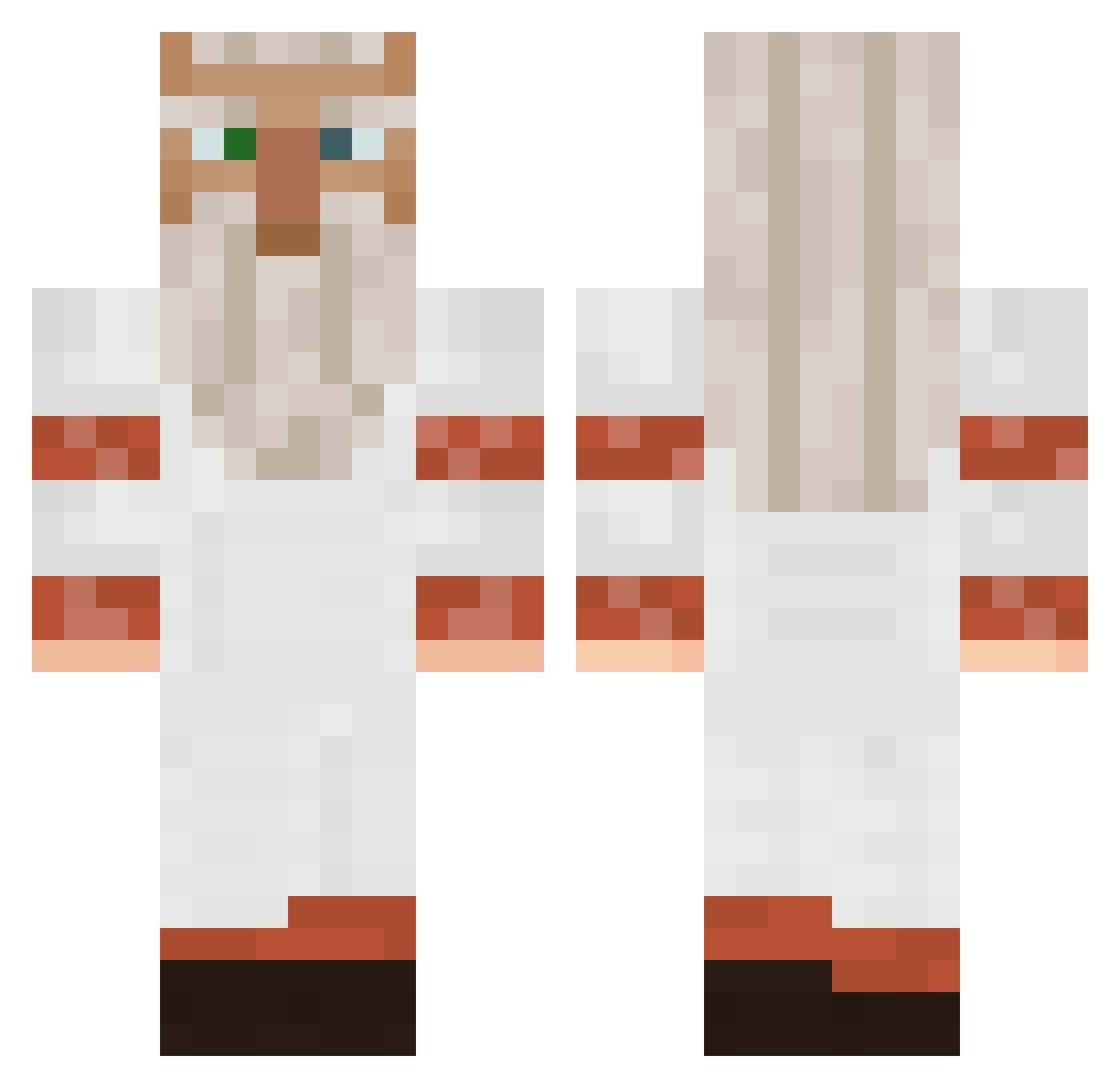 Ponfila Minecraft skin, front and back view