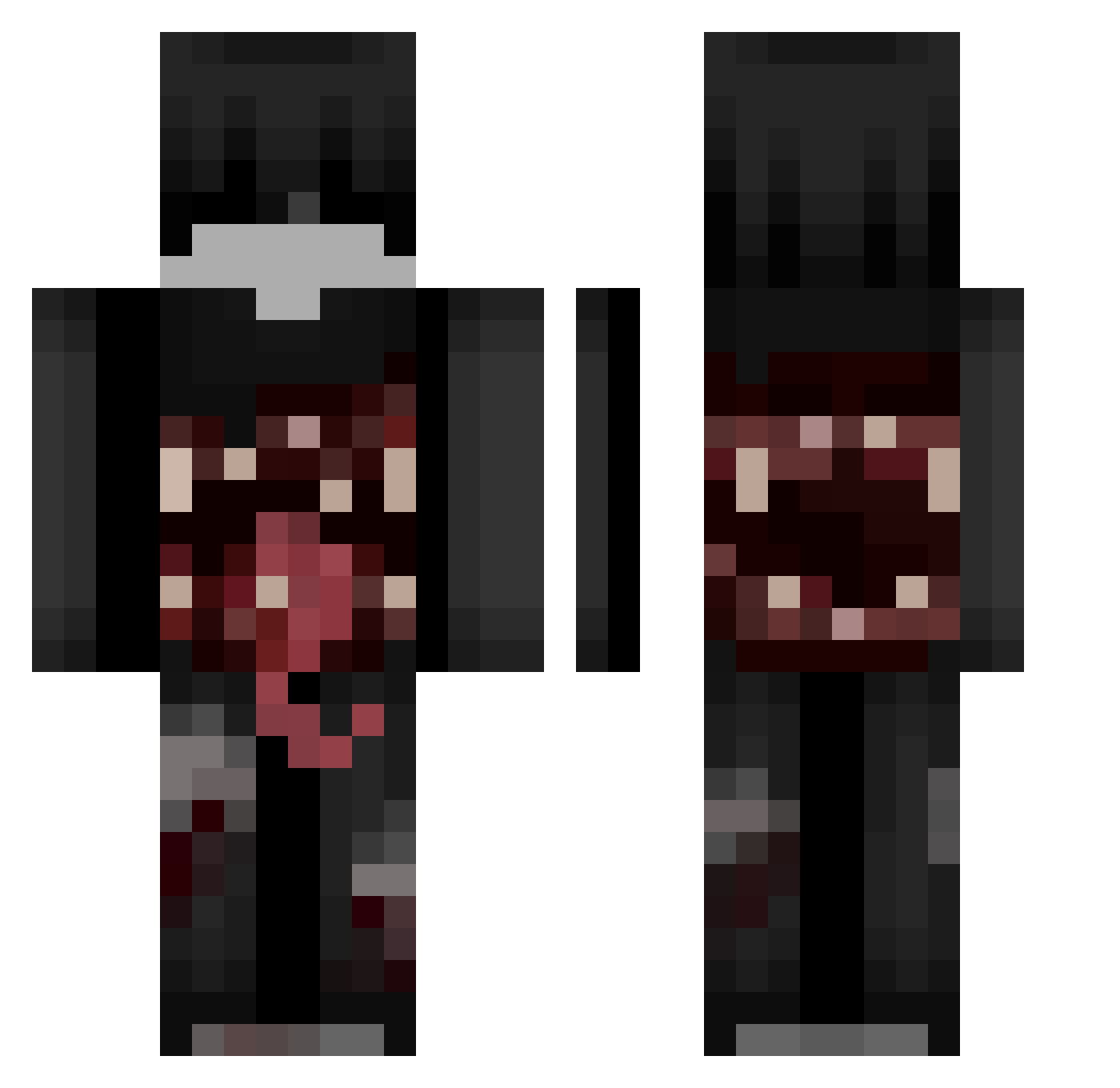 AIXI_ Minecraft skin, front and back view