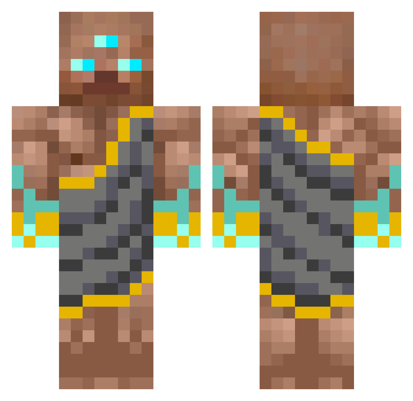 BayaNoodleFanBoy Minecraft skin, front and back view
