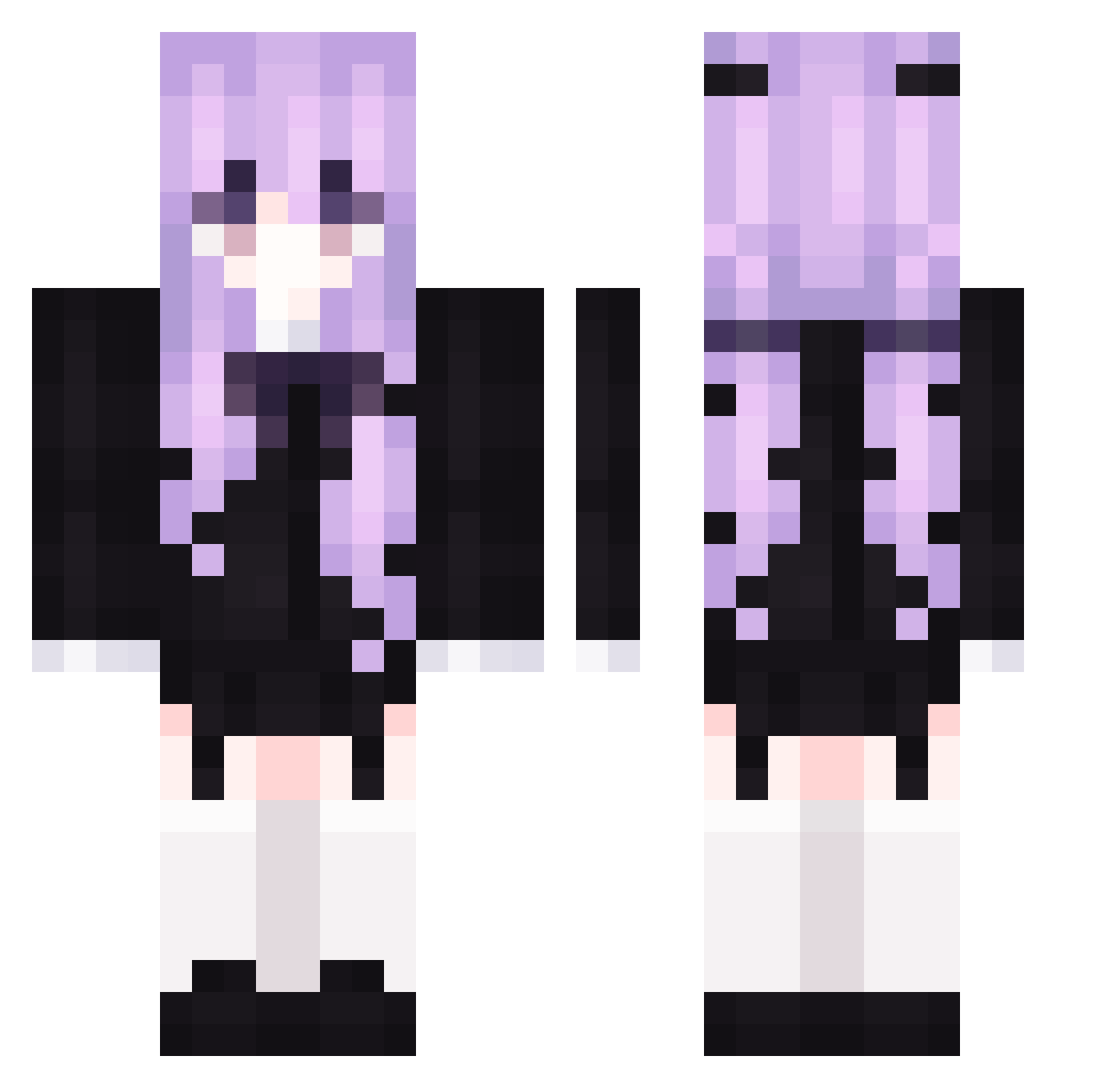 thebestnoob75 Minecraft skin, front and back view