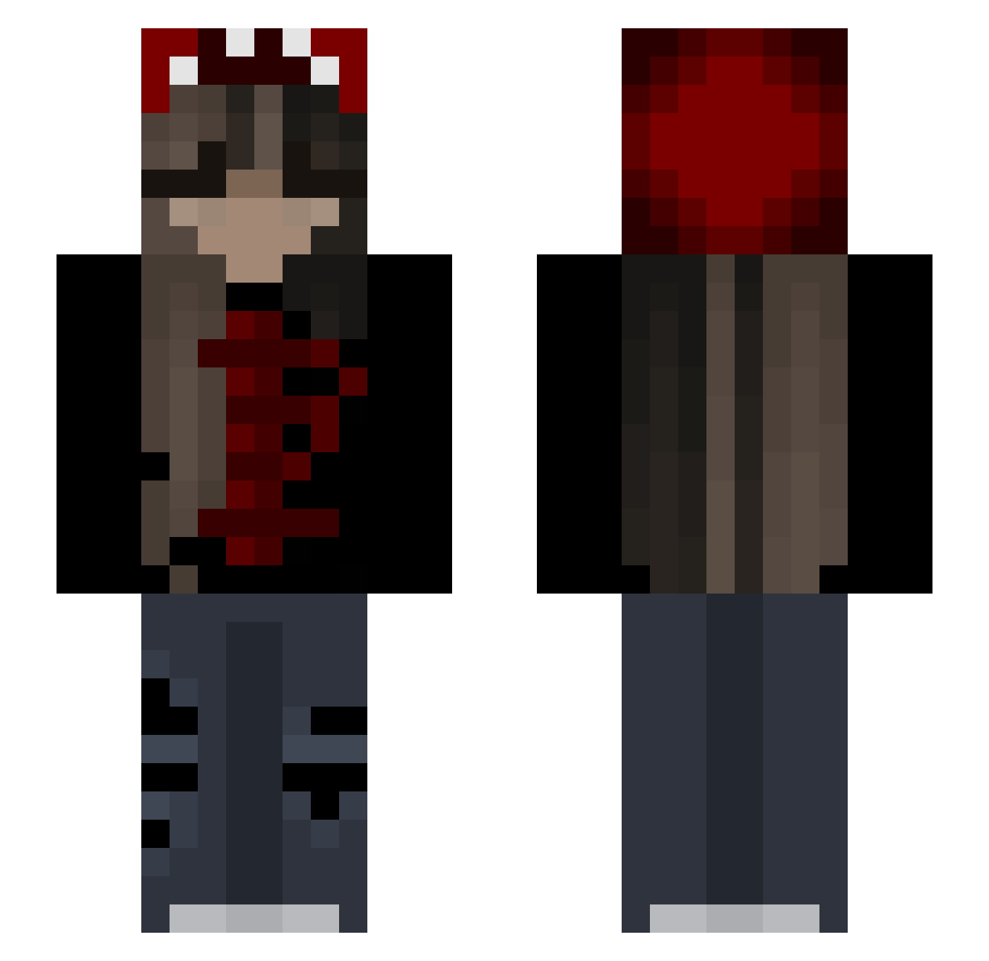 Bosem Minecraft skin, front and back view