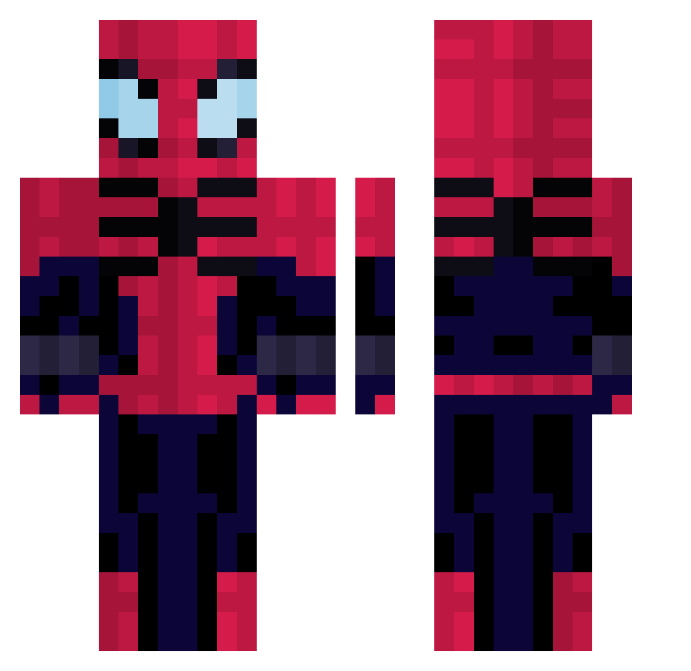 magnyl290 Minecraft skin, front and back view