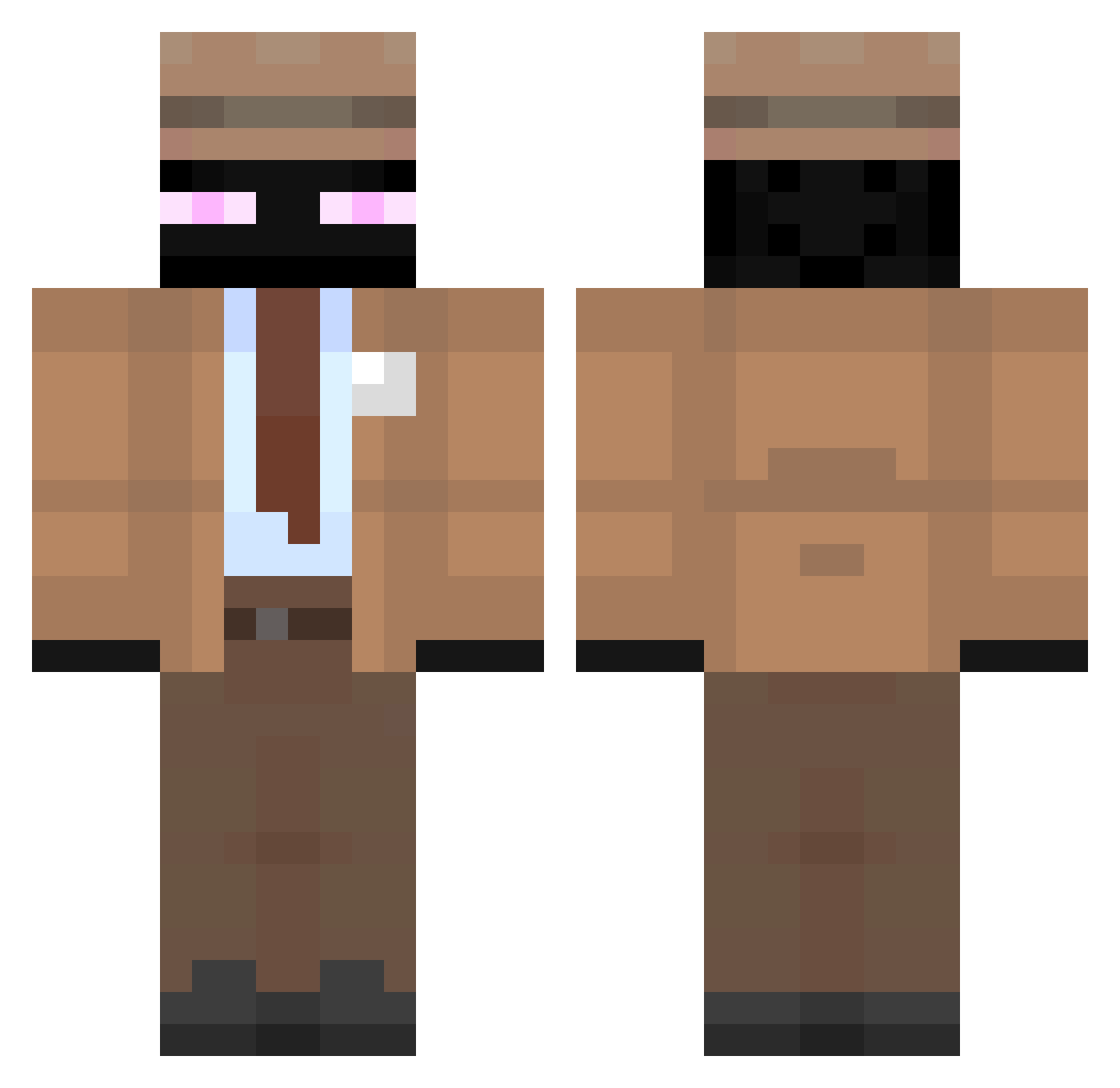 BabciaKaczka Minecraft skin, front and back view