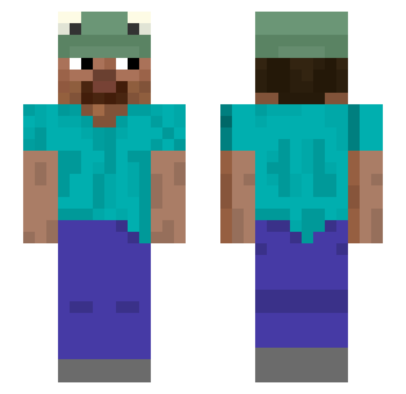celicocat Minecraft skin, front and back view