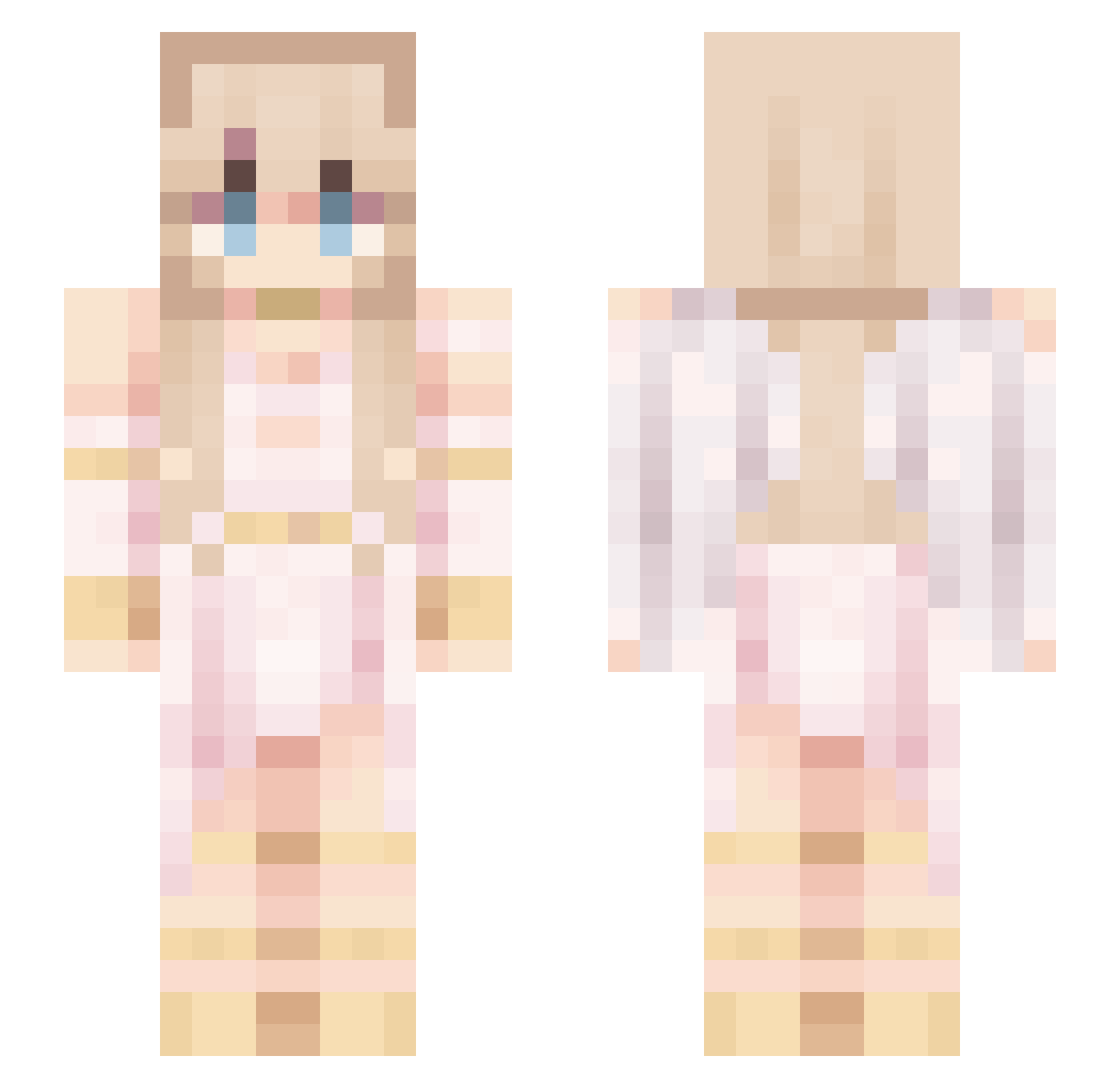 SavageLove16 Minecraft skin, front and back view