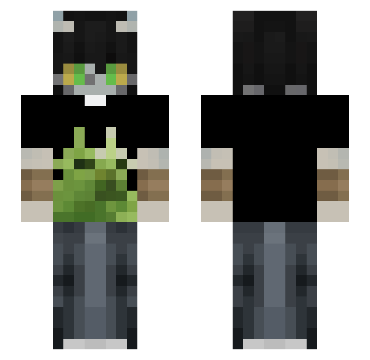 Soul_Xvds Minecraft skin, front and back view