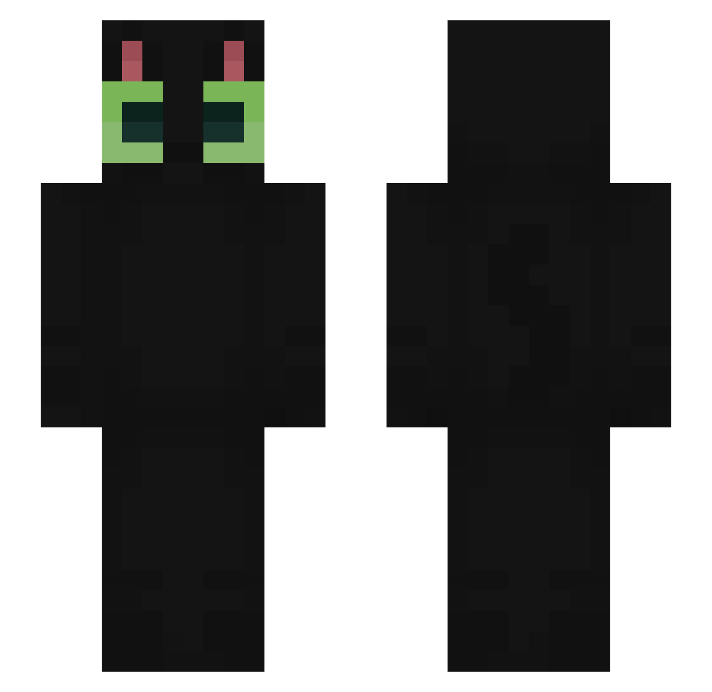 vynxzs Minecraft skin, front and back view