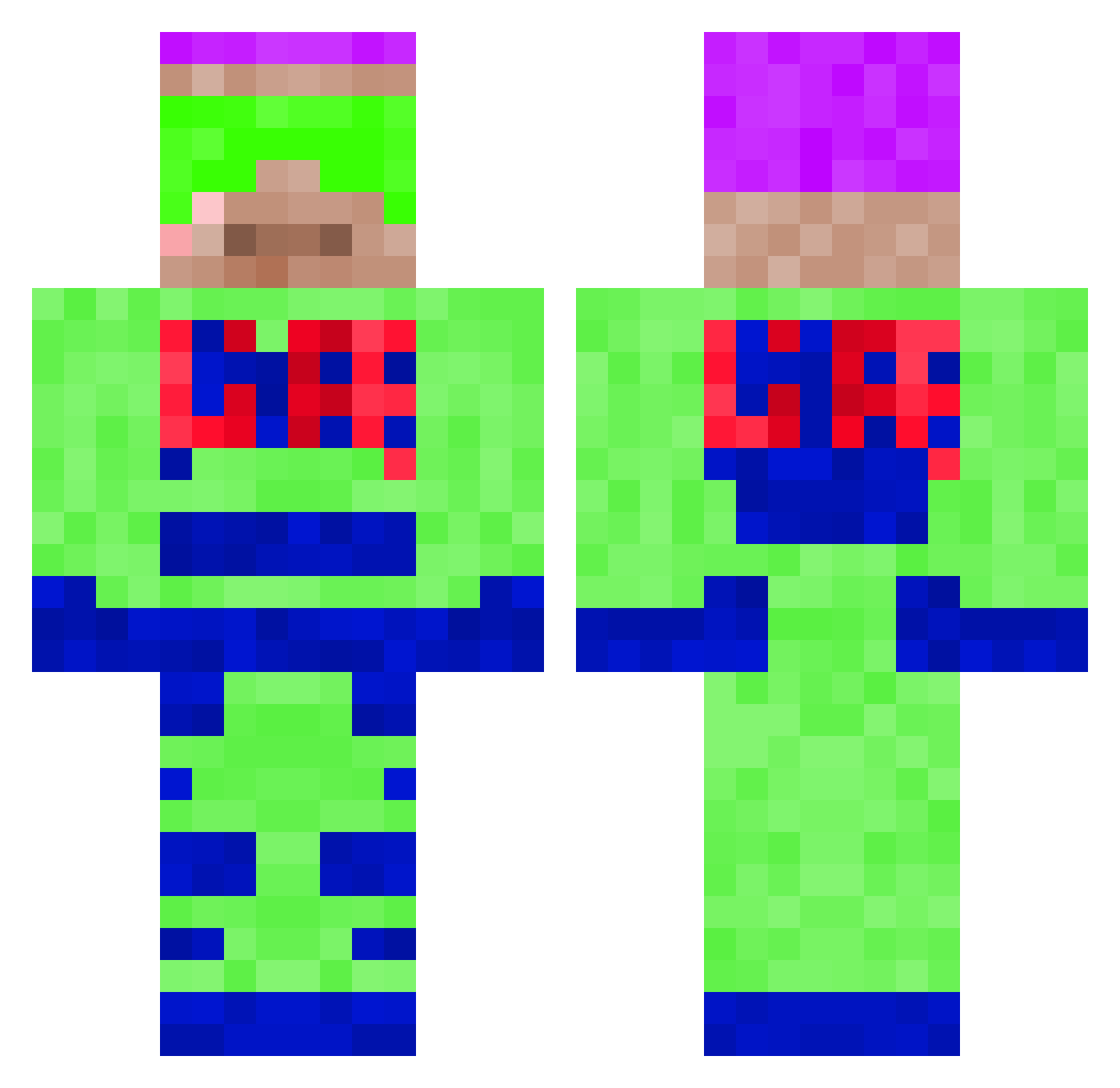 mokewed__ Minecraft skin, front and back view
