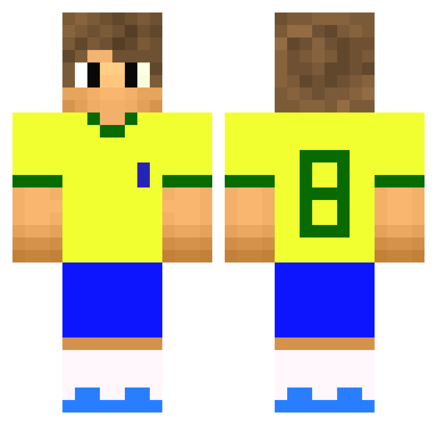 ItsA3DS Minecraft skin, front and back view