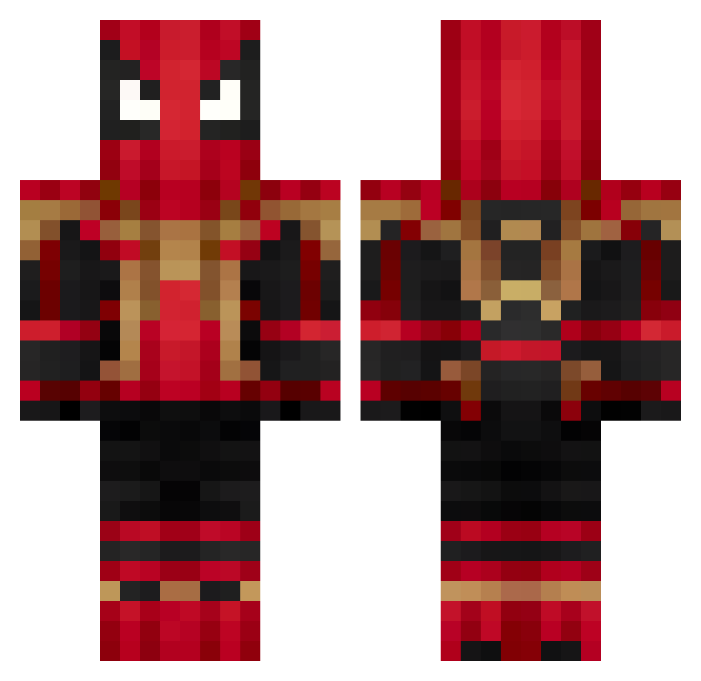 Spider_Carl Minecraft skin, front and back view