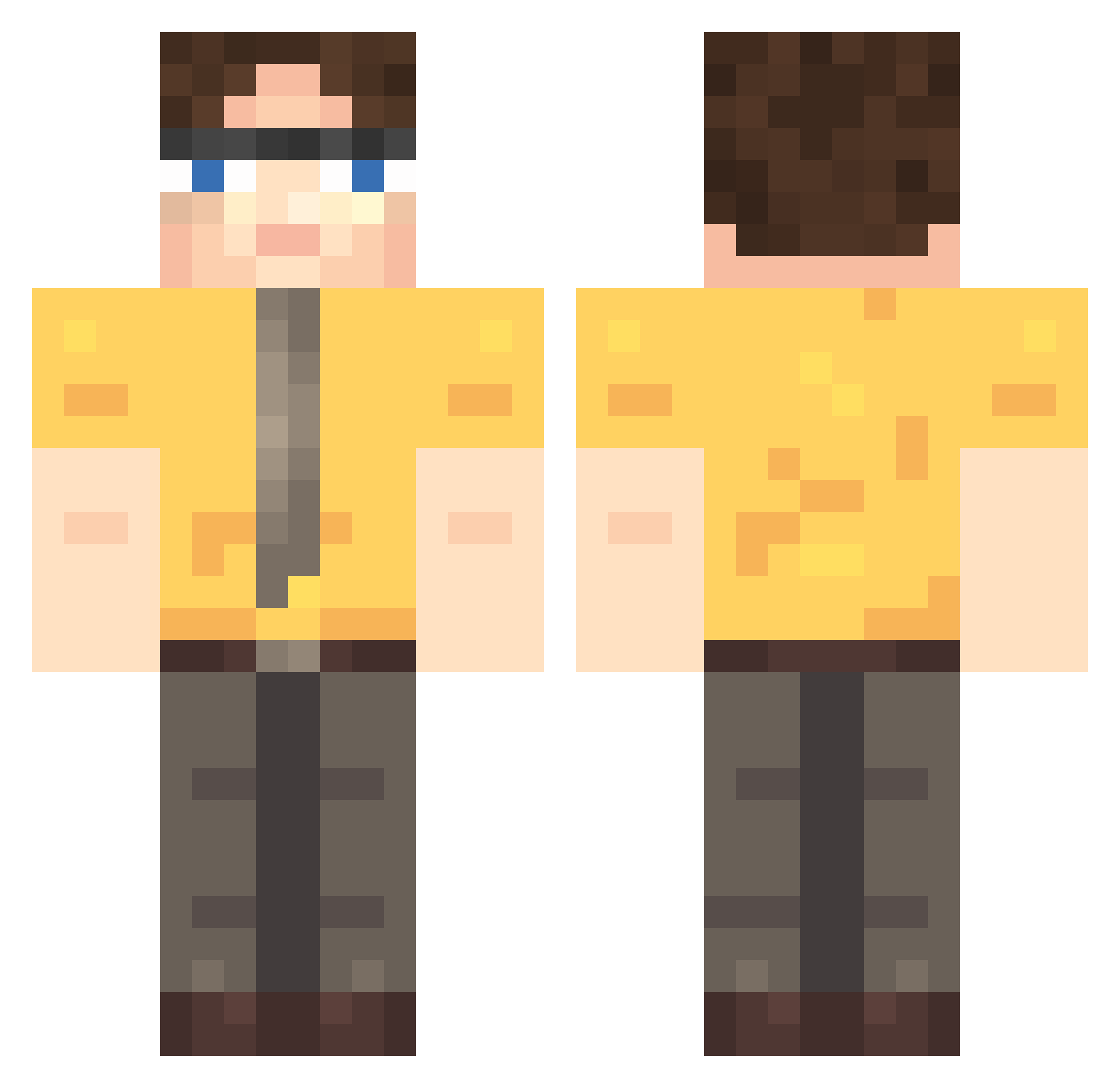 LeoCaba_ Minecraft skin, front and back view