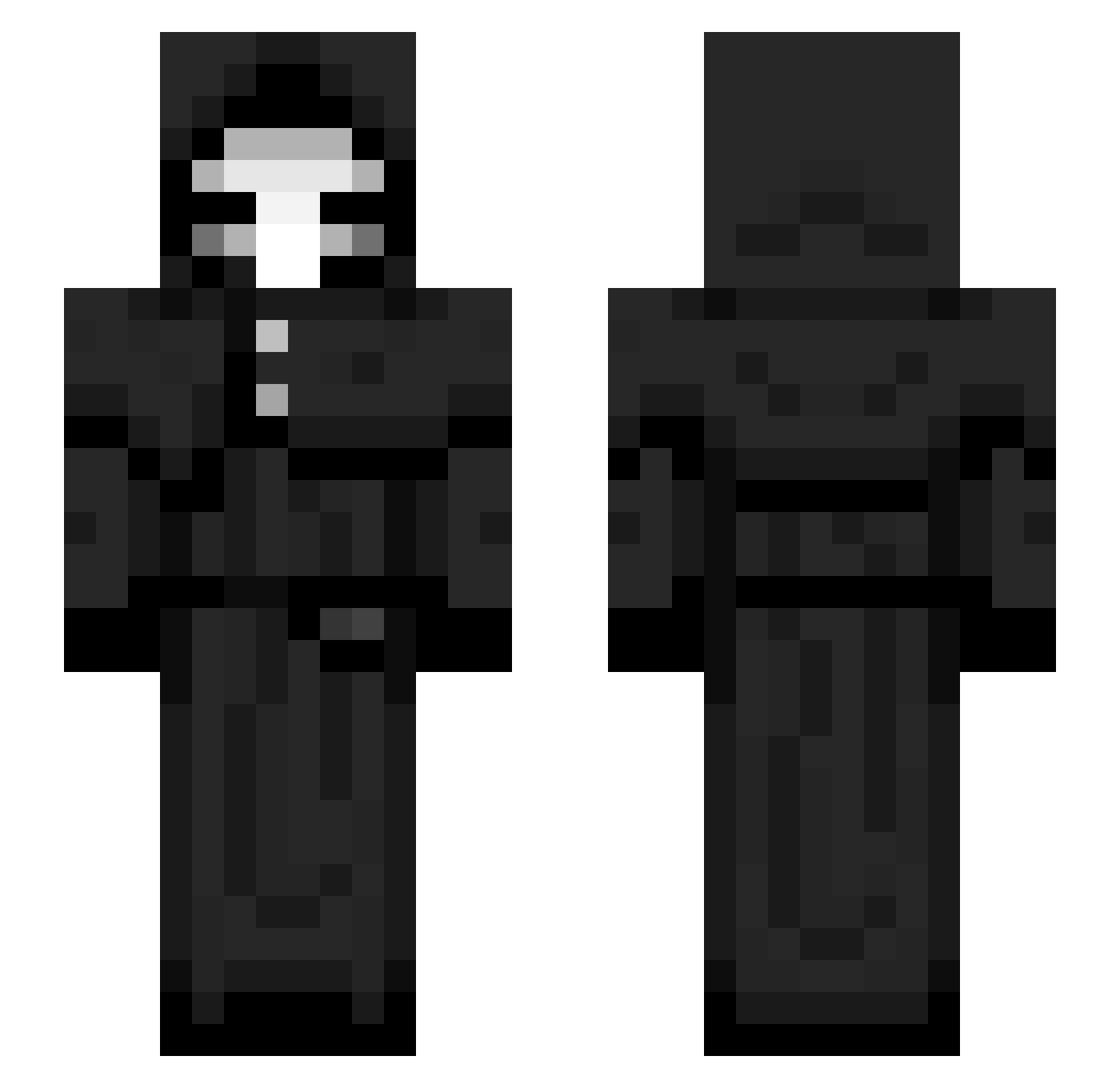 Zo_Iel Minecraft skin, front and back view