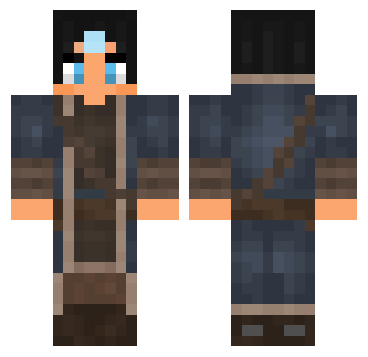 ManMeatLover6969 Minecraft skin, front and back view