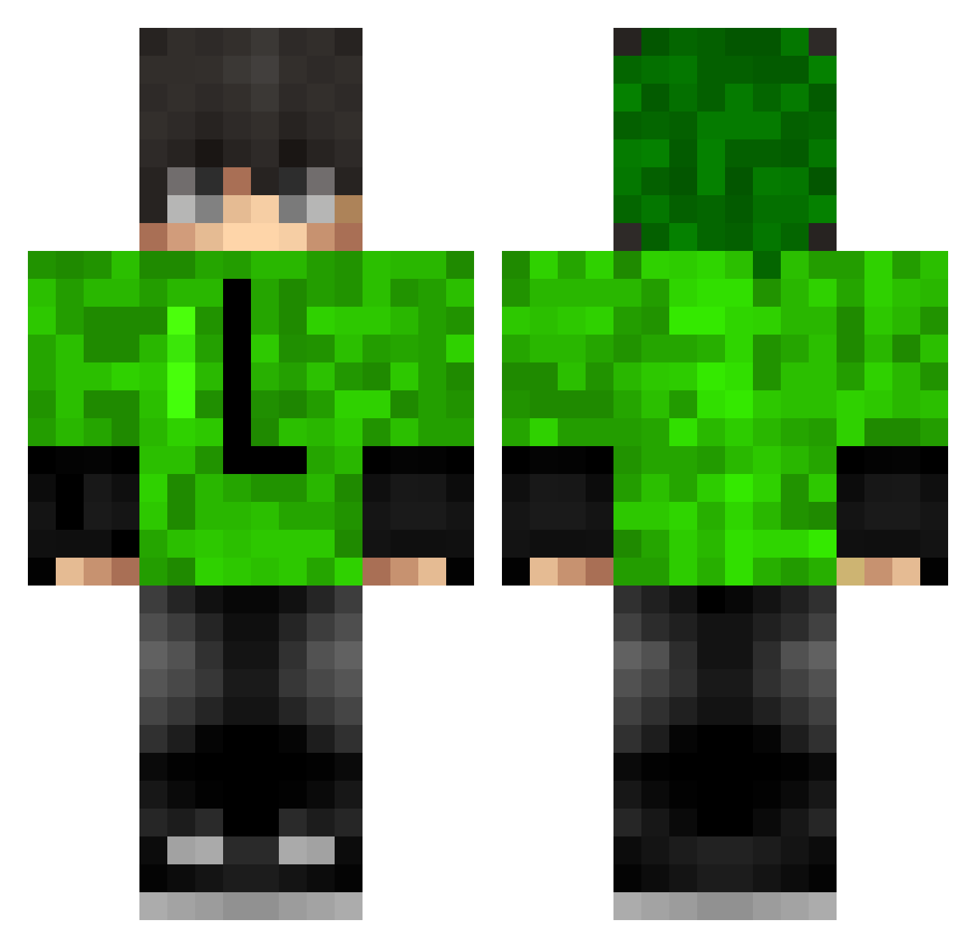 STARFOULAAAHH Minecraft skin, front and back view