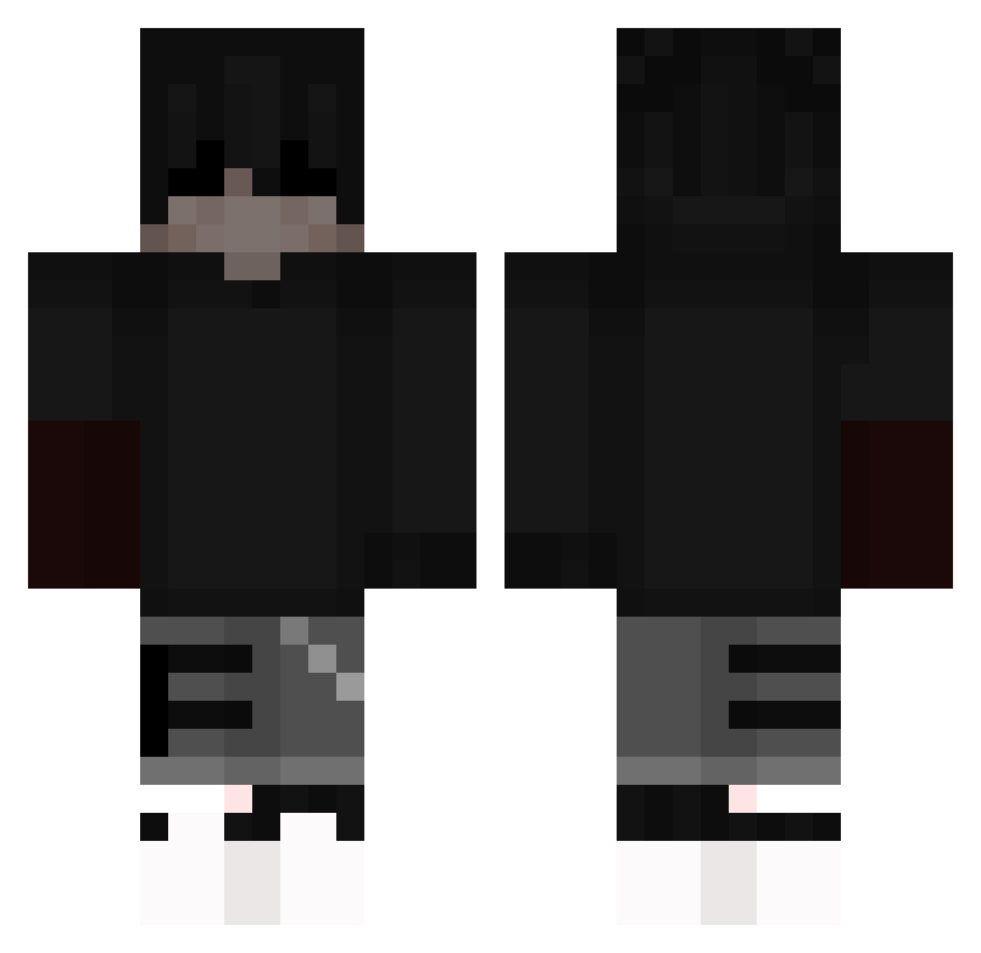 W1nless Minecraft skin, front and back view