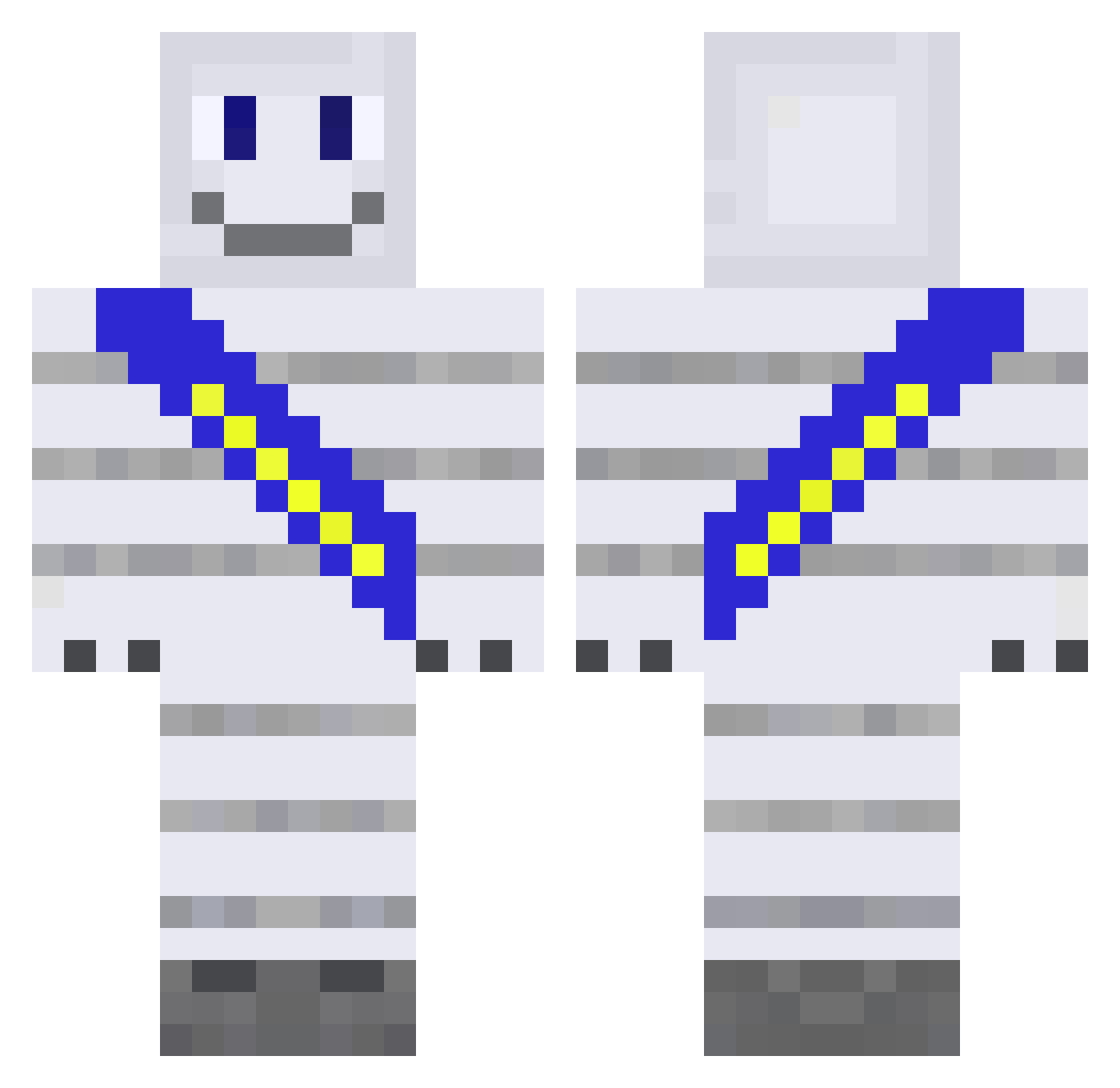 George_Droid6969 Minecraft skin, front and back view